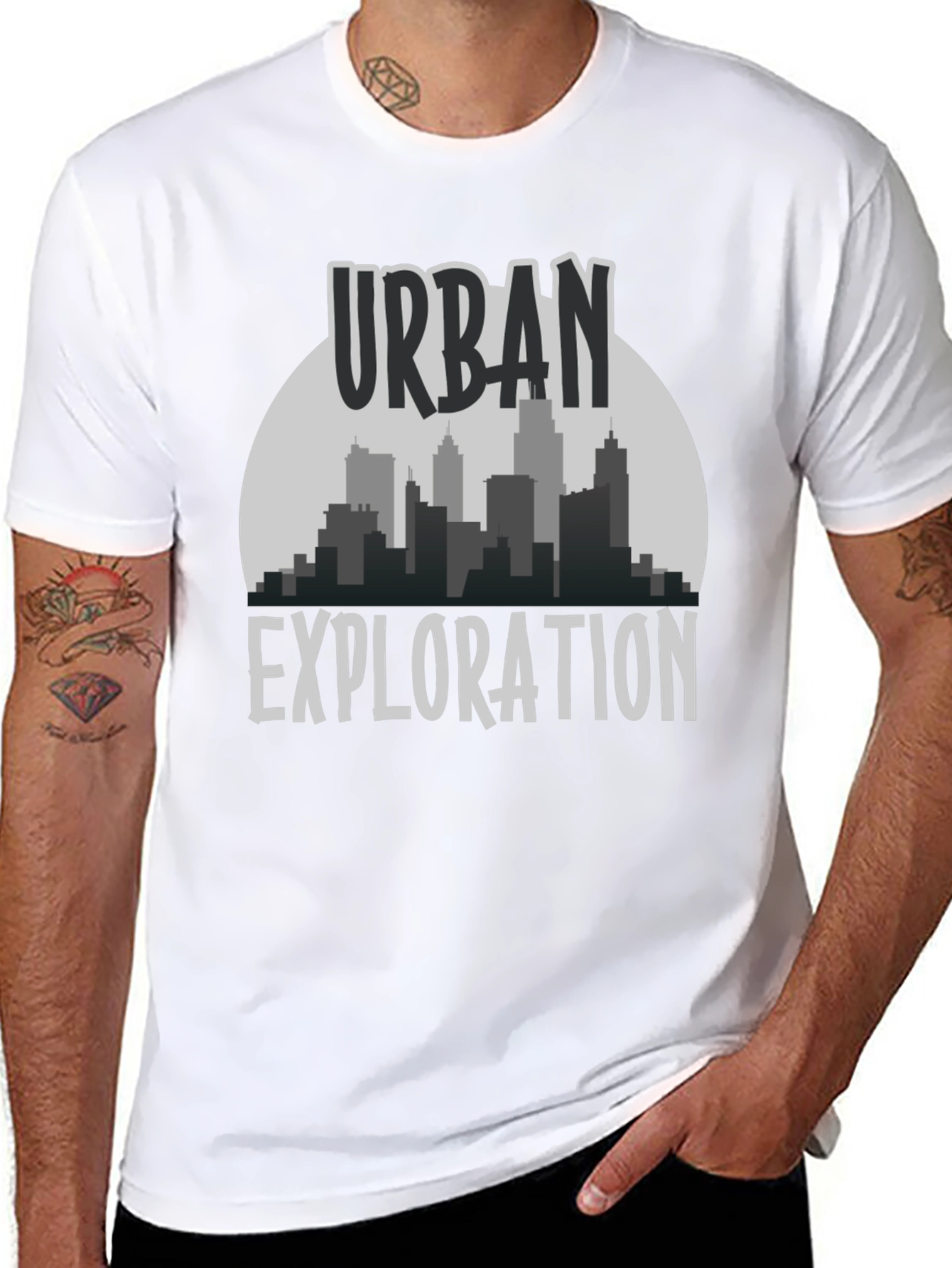 Urban Exploration Graphic Tee - Cityscape Design