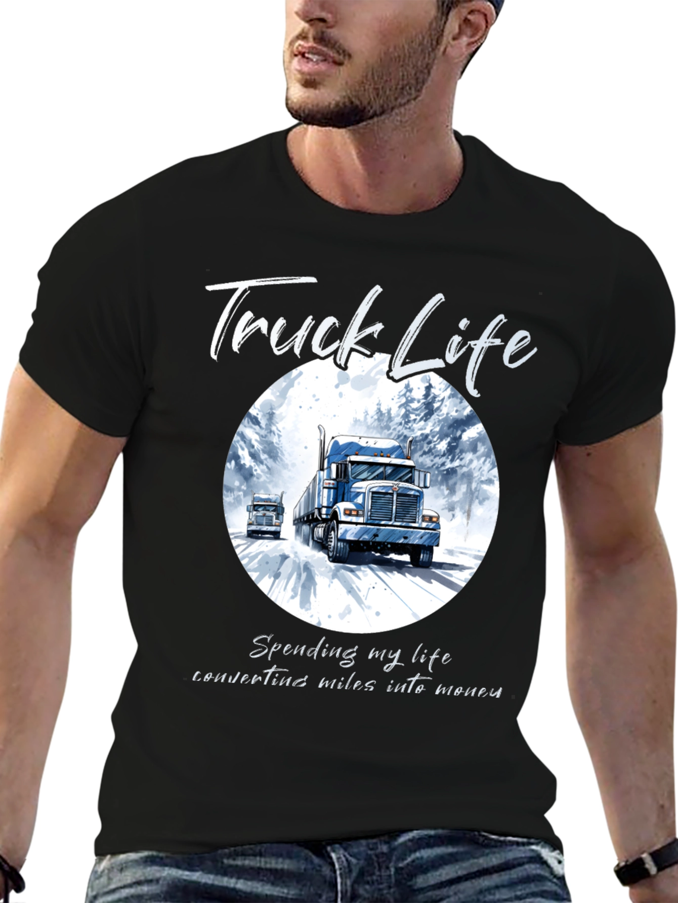 Truck Life T-Shirt: Miles Into Money