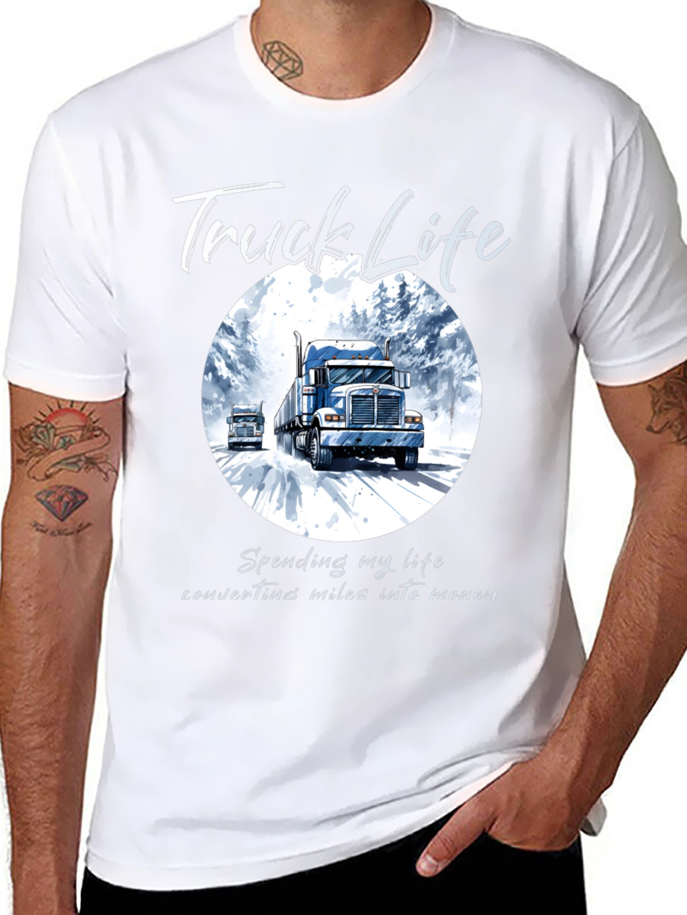 Truck Life T-Shirt: Miles Into Money