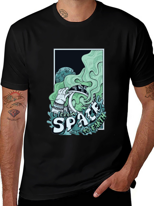 Space to Earth Graphic Tee - Black