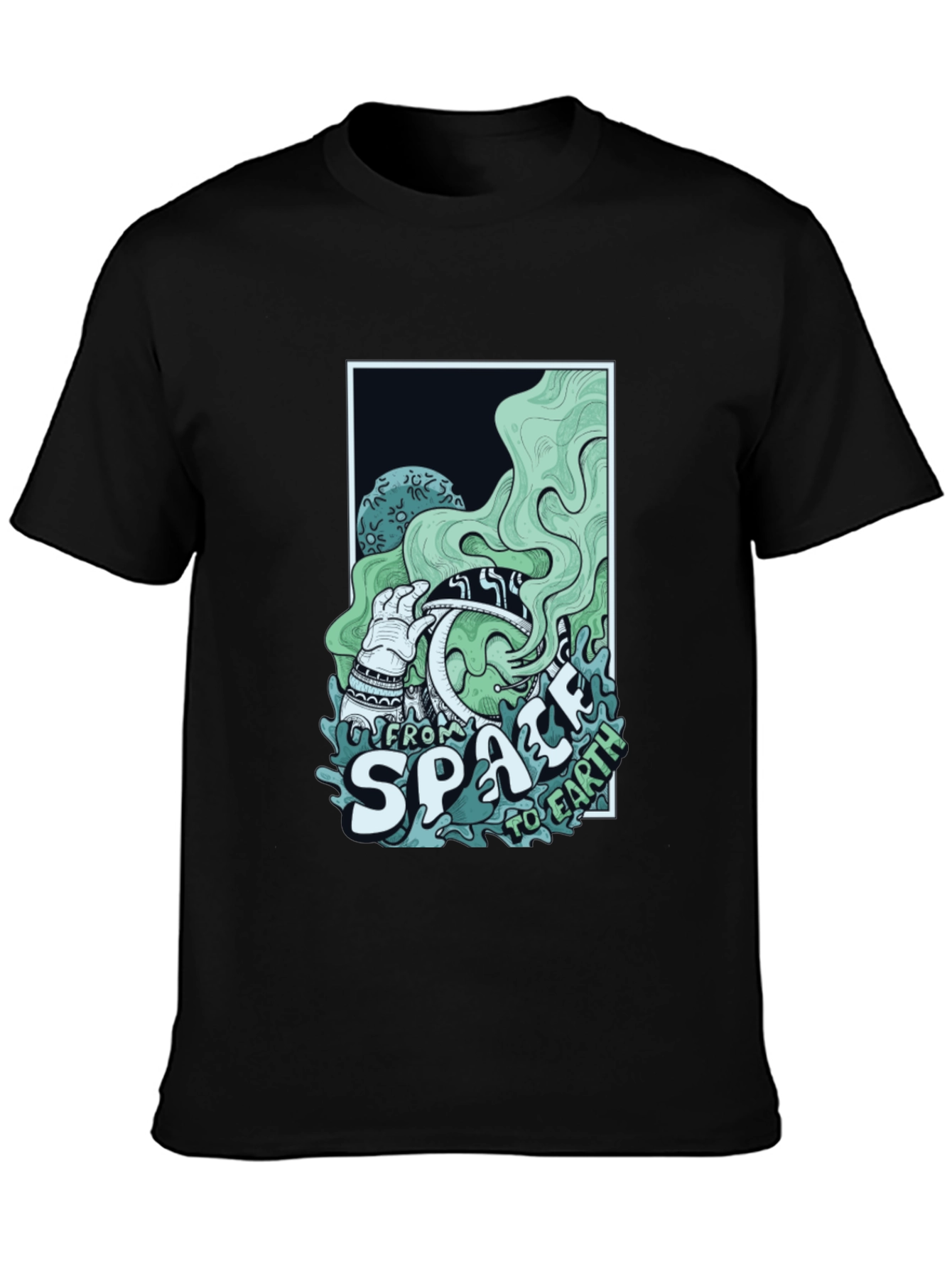 Space to Earth Graphic Tee - Black