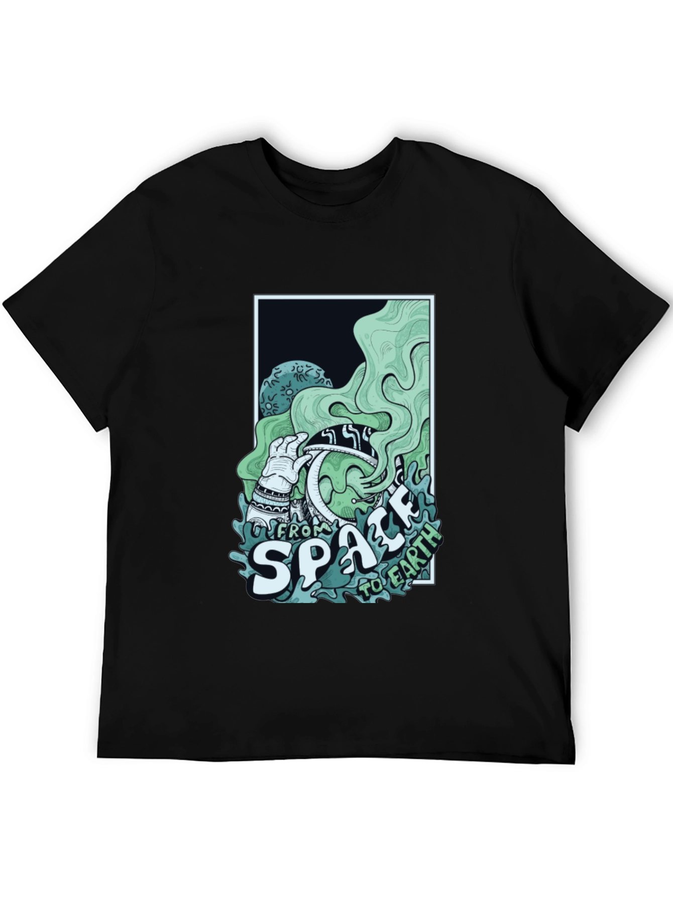 Space to Earth Graphic Tee - Black