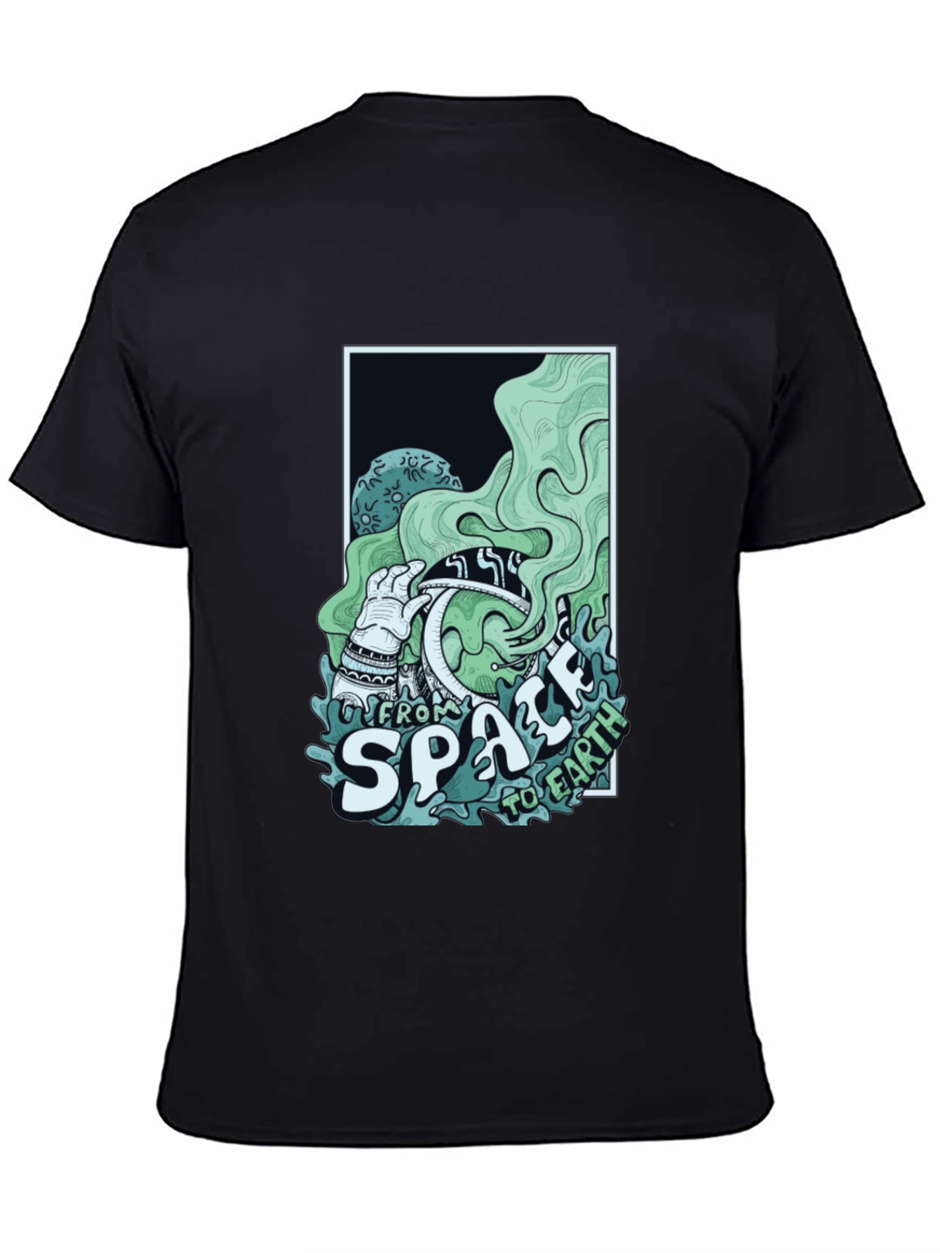 Space to Earth Graphic Tee - Black
