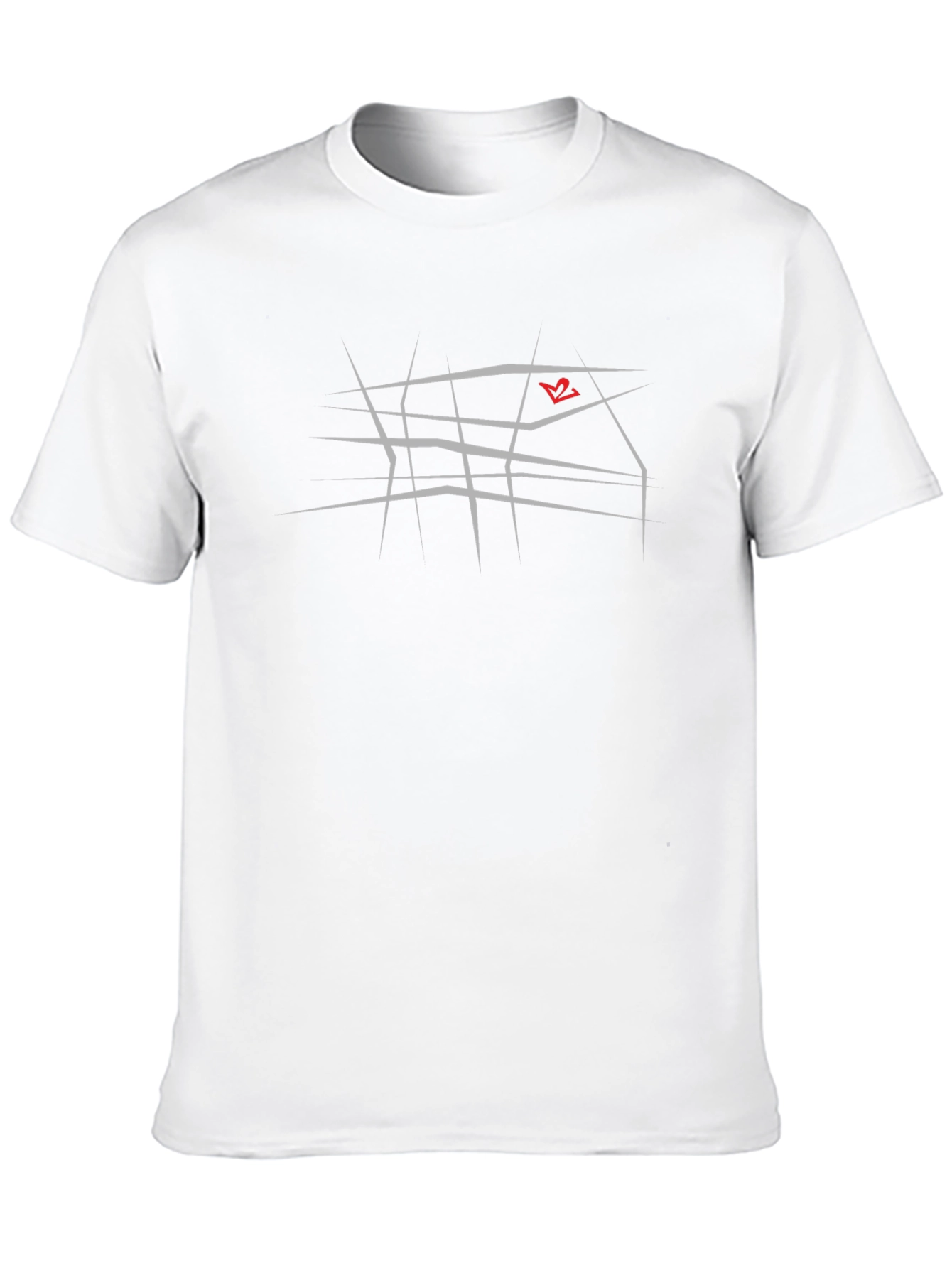 Abstract Line Art Black Tee