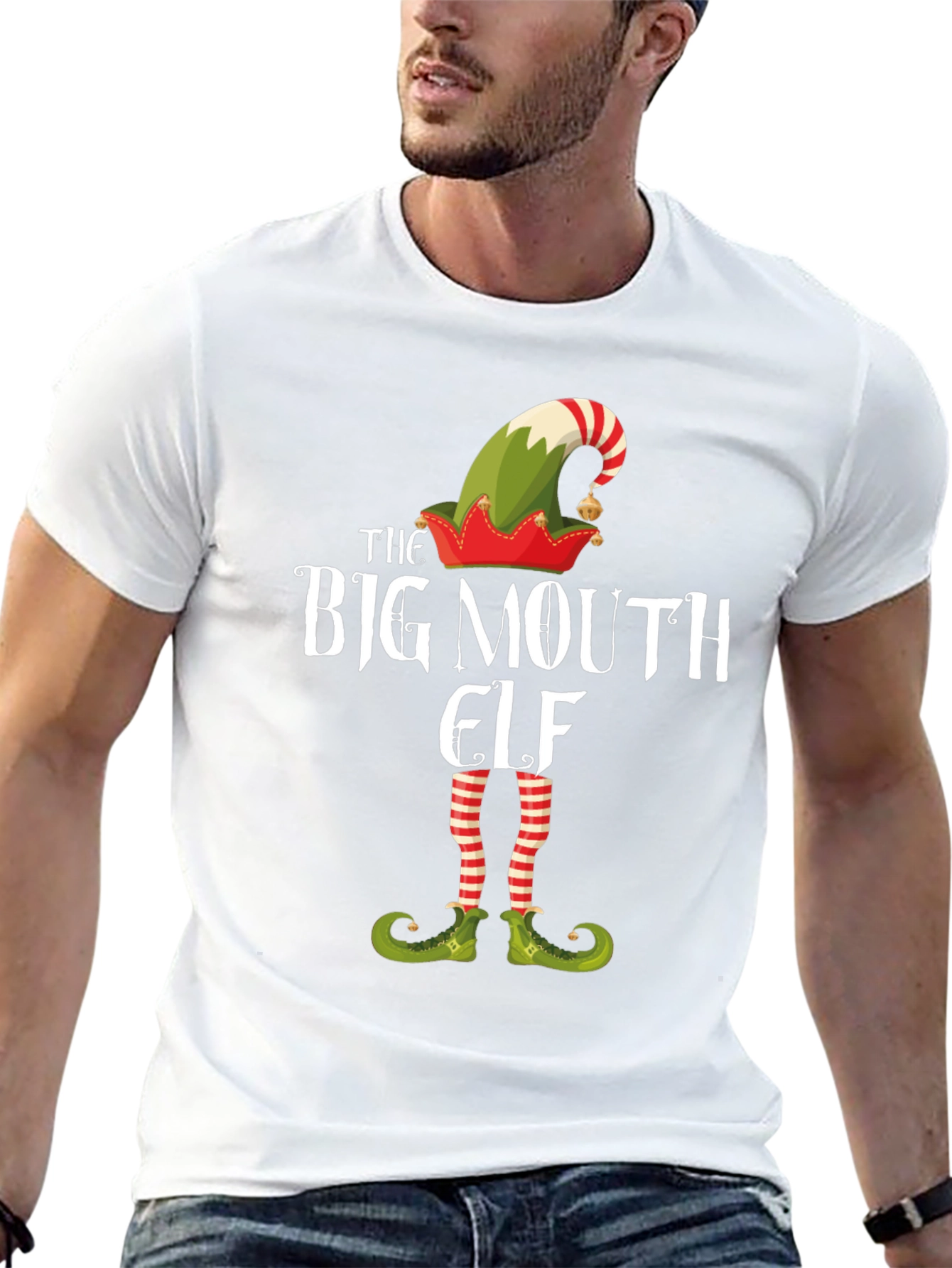 The Big Mouth Elf Graphic T-Shirt - Christmas Tee
