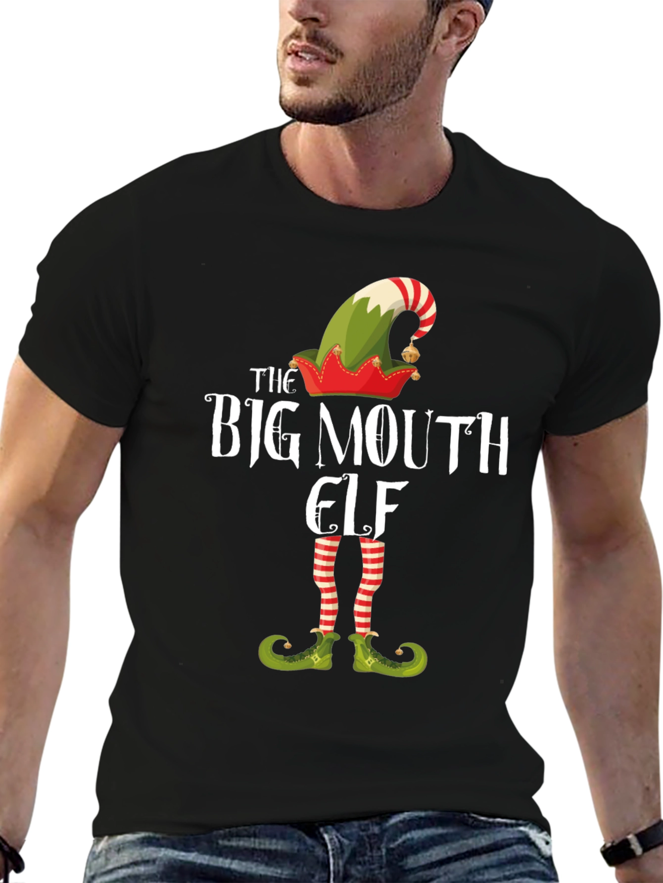 The Big Mouth Elf Graphic T-Shirt - Christmas Tee