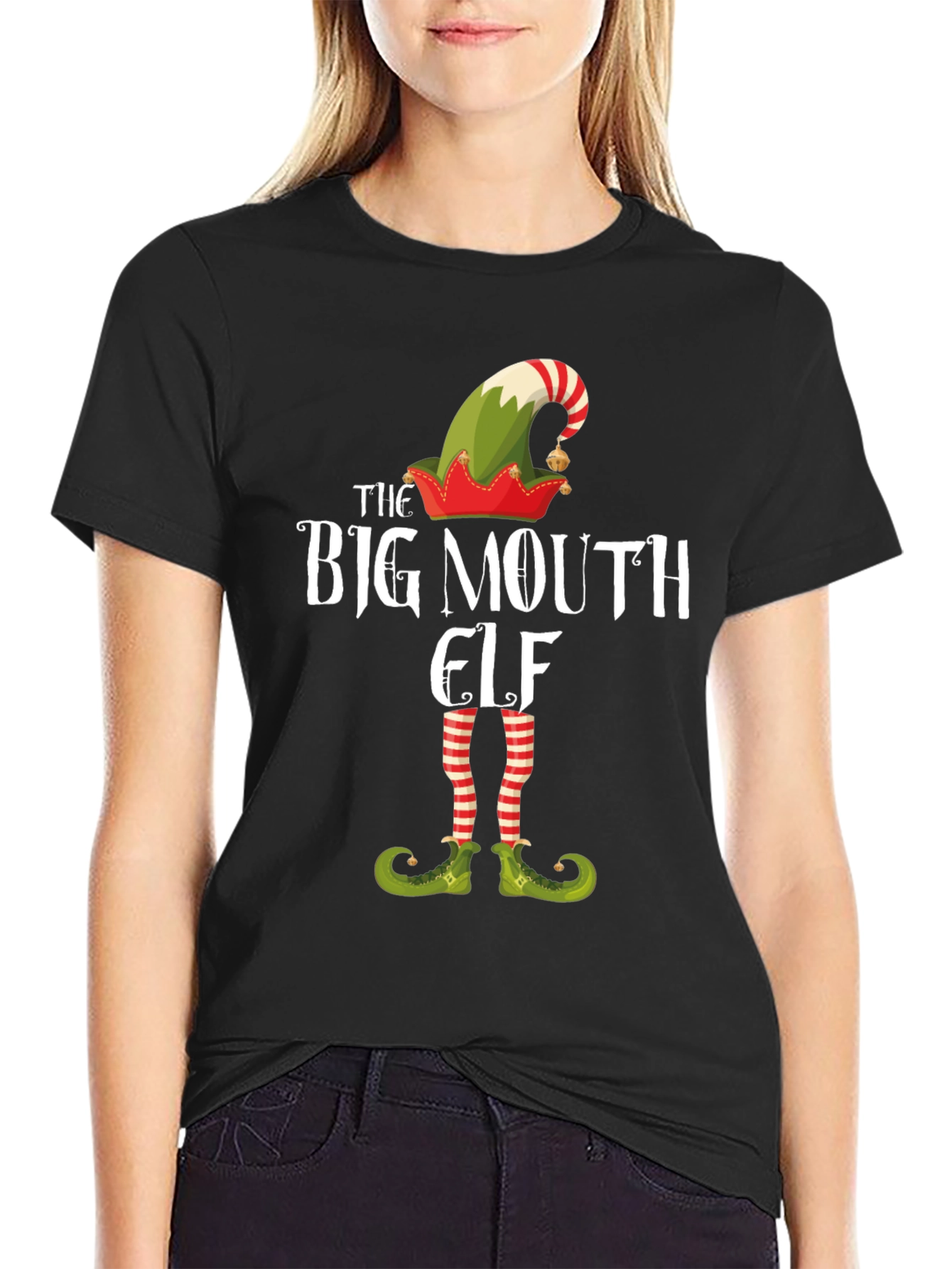 The Big Mouth Elf Graphic T-Shirt - Christmas Tee