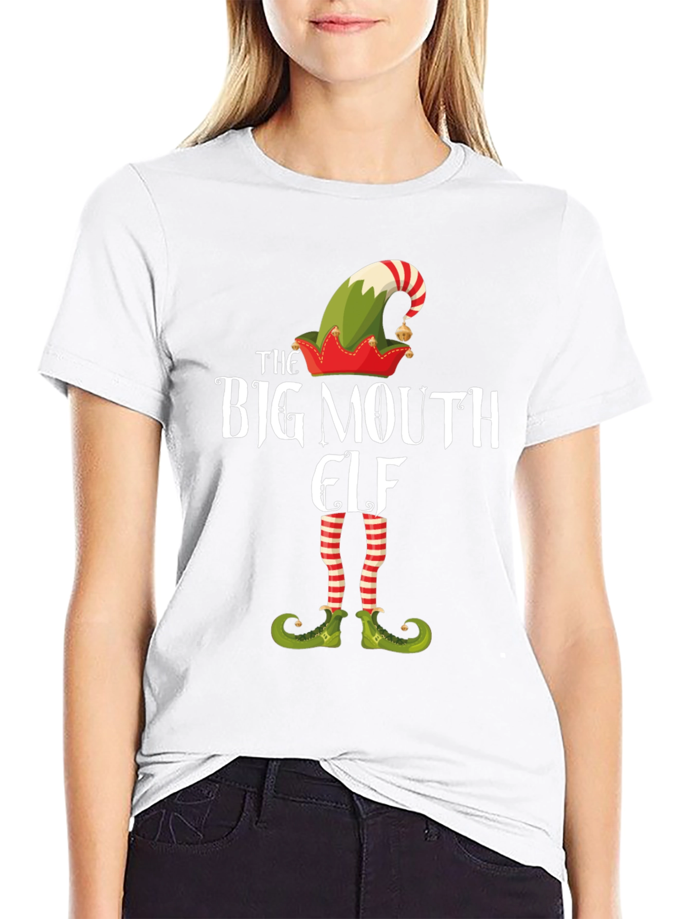 The Big Mouth Elf Graphic T-Shirt - Christmas Tee