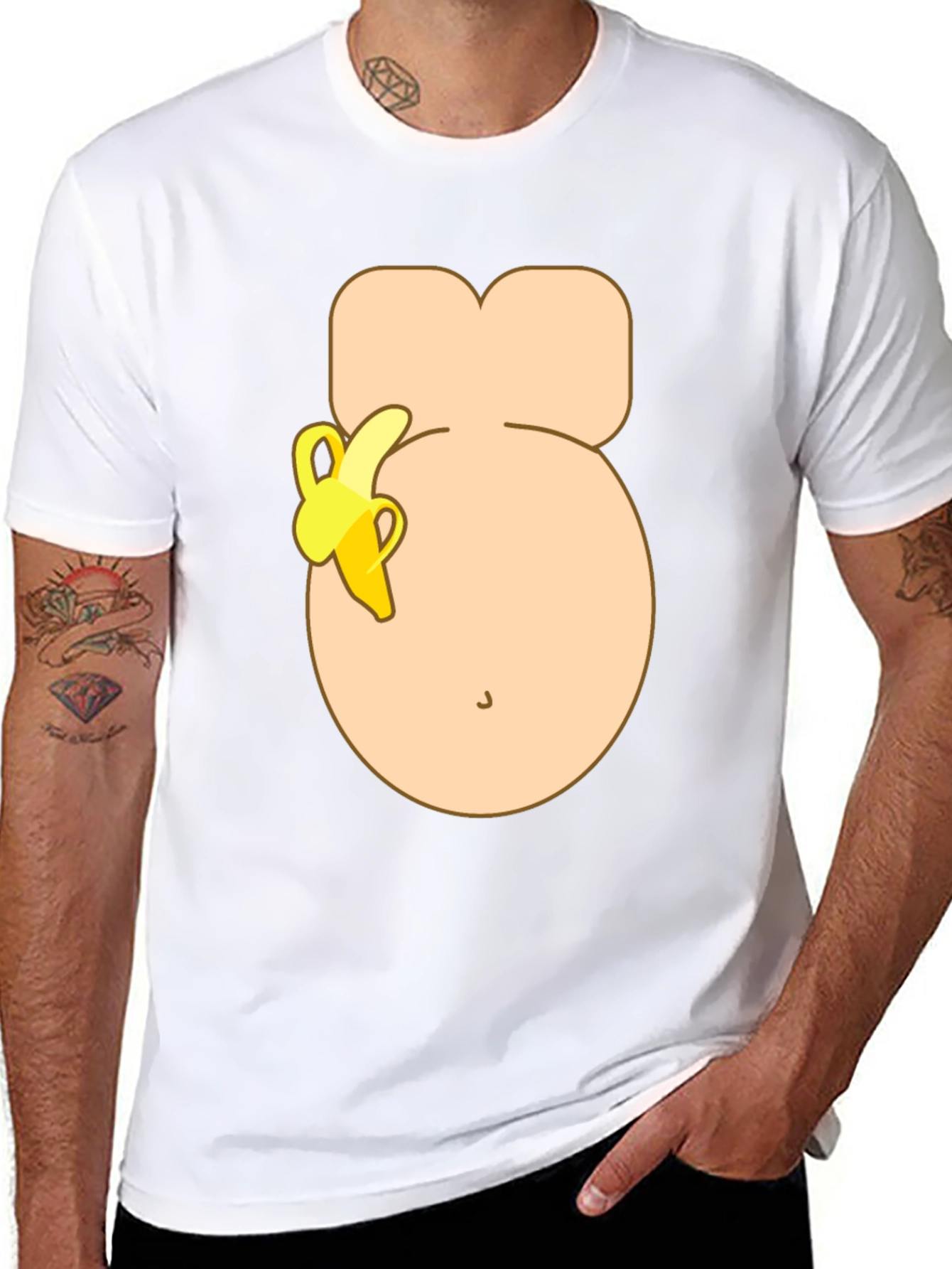 Funny Banana Belly T-Shirt