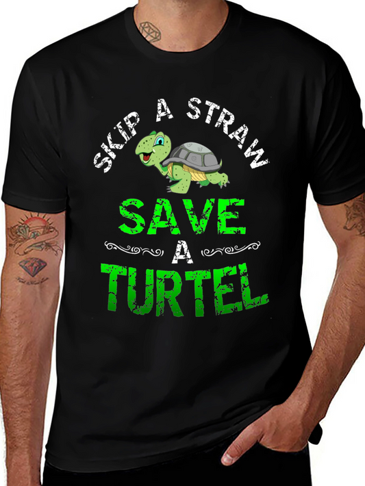 Skip a Straw Save a Turtel T-Shirt