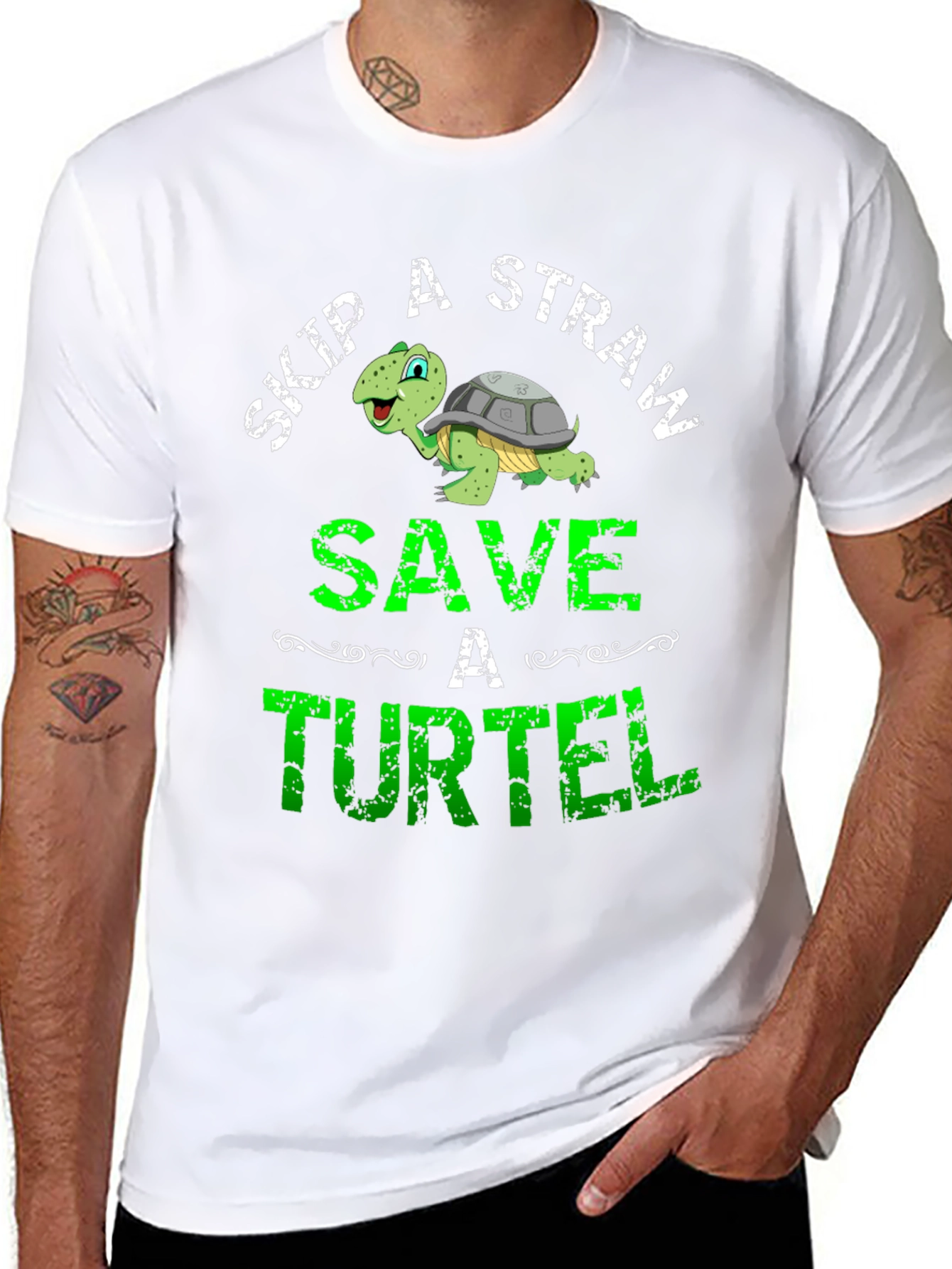 Skip a Straw Save a Turtel T-Shirt