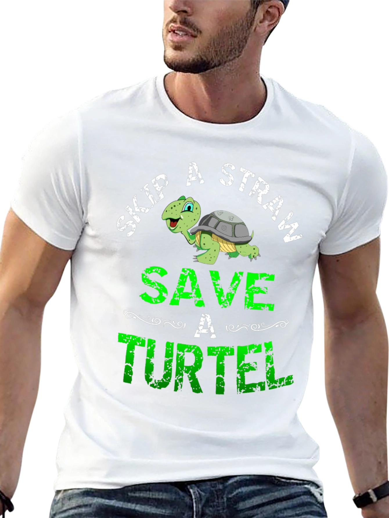 Skip a Straw Save a Turtel T-Shirt