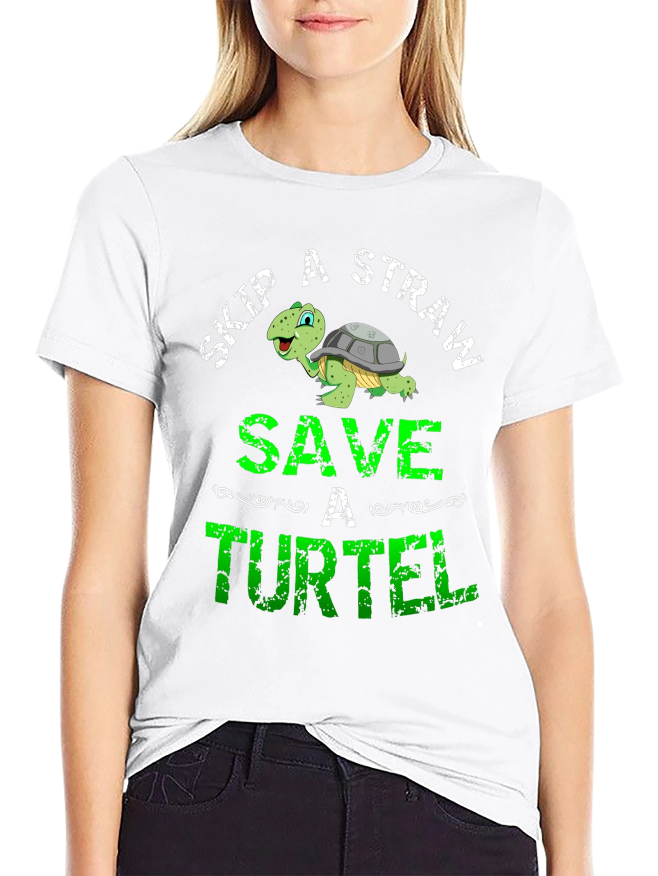 Skip a Straw Save a Turtel T-Shirt