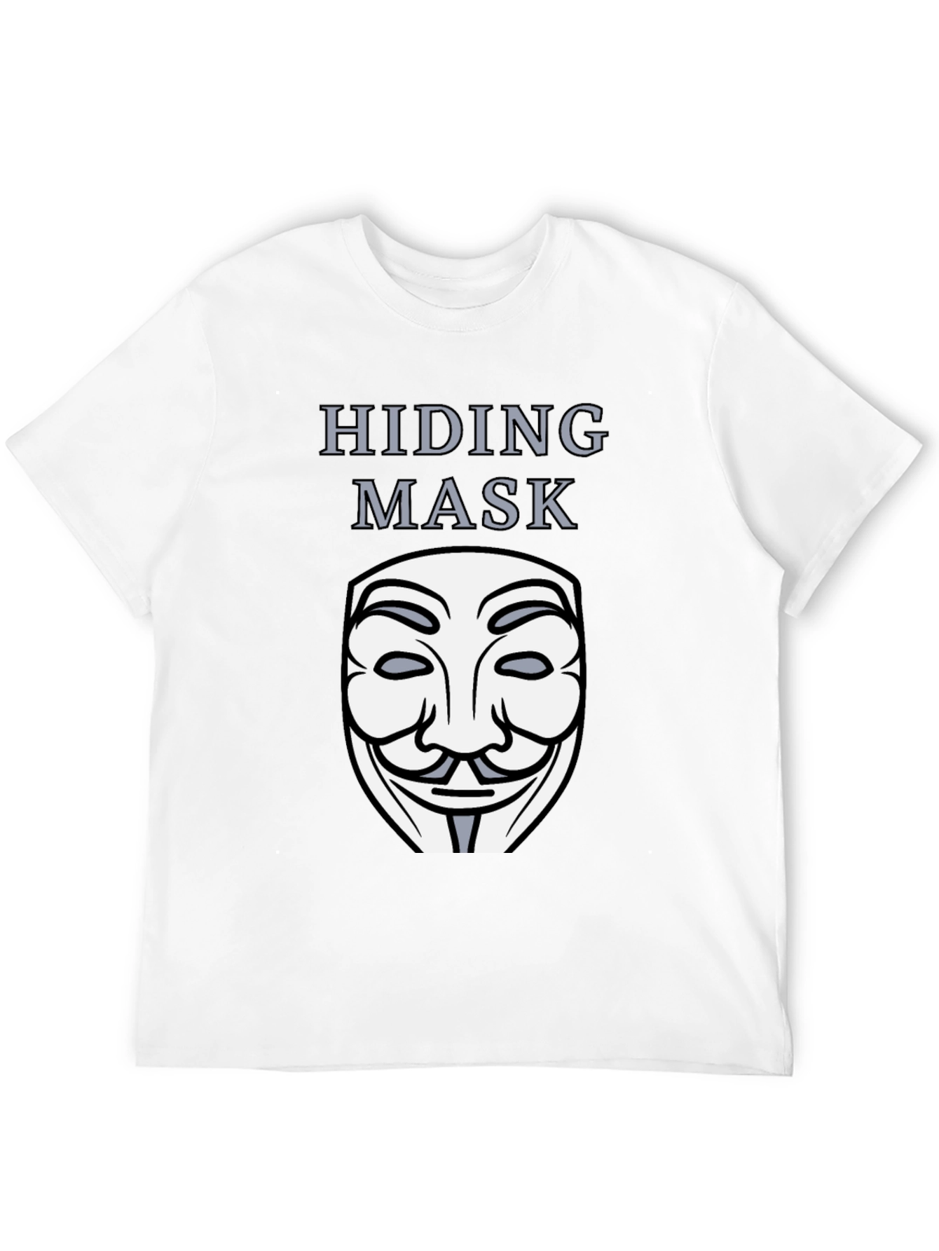 Hiding Mask Graphic Tee - Anonymous Style
