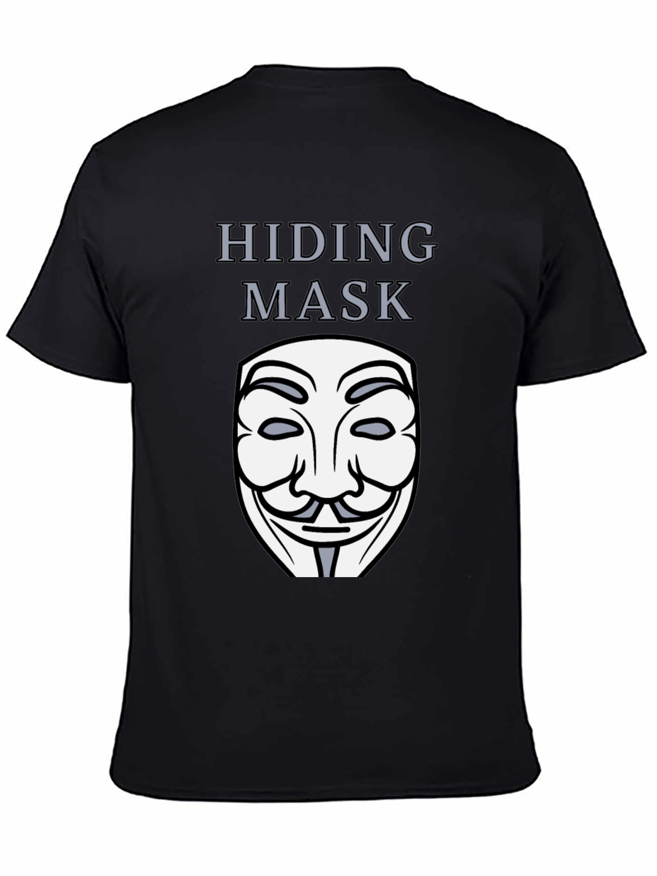 Hiding Mask Graphic Tee - Anonymous Style