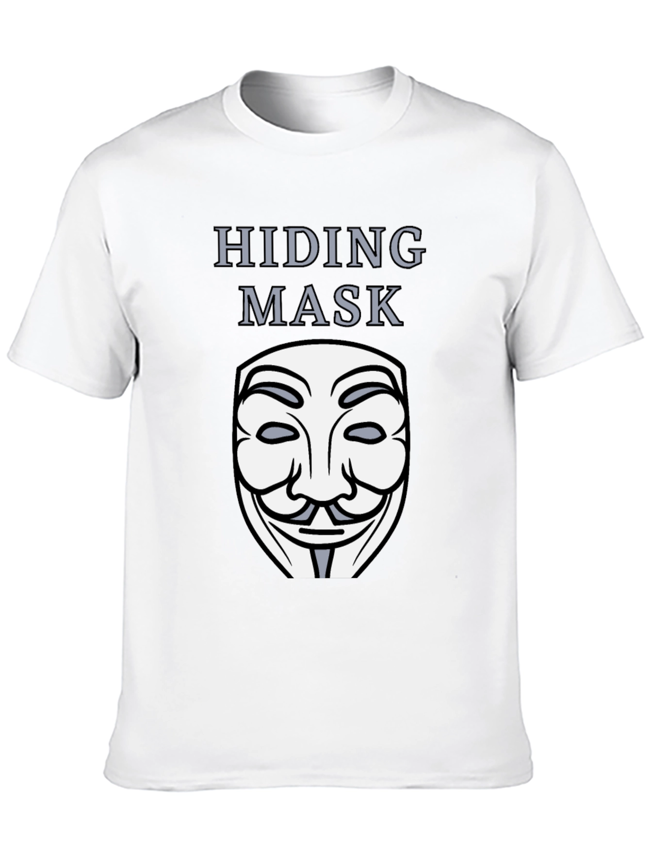 Hiding Mask Graphic Tee - Anonymous Style