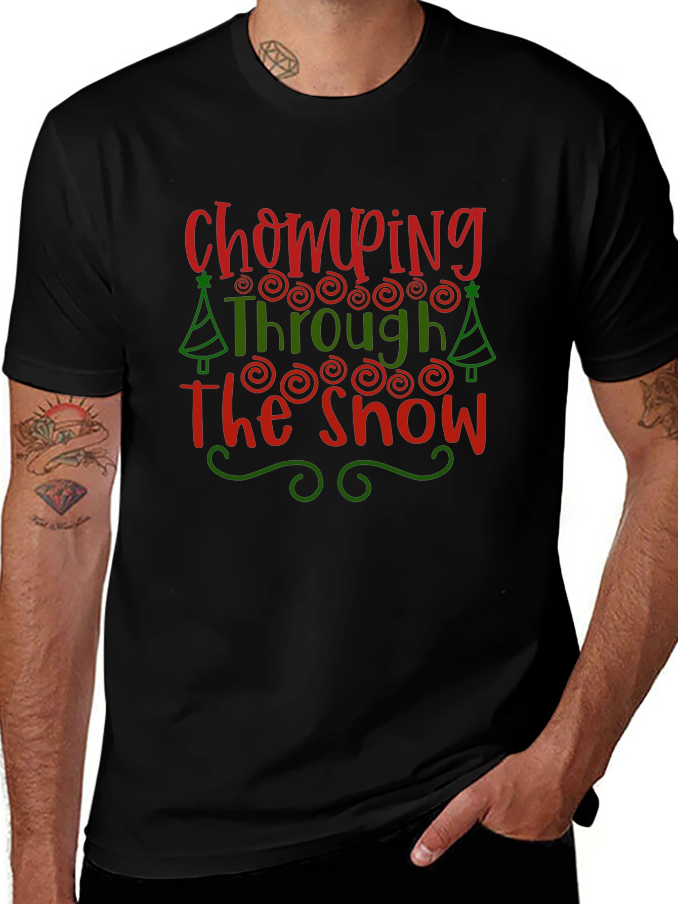Chomping Through the Snow Christmas Tee