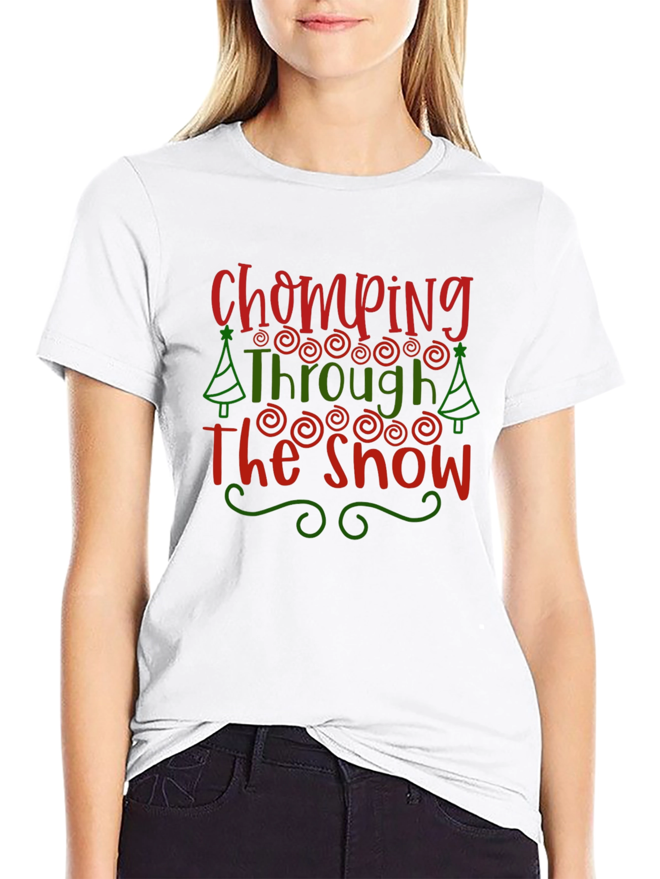 Chomping Through the Snow Christmas Tee