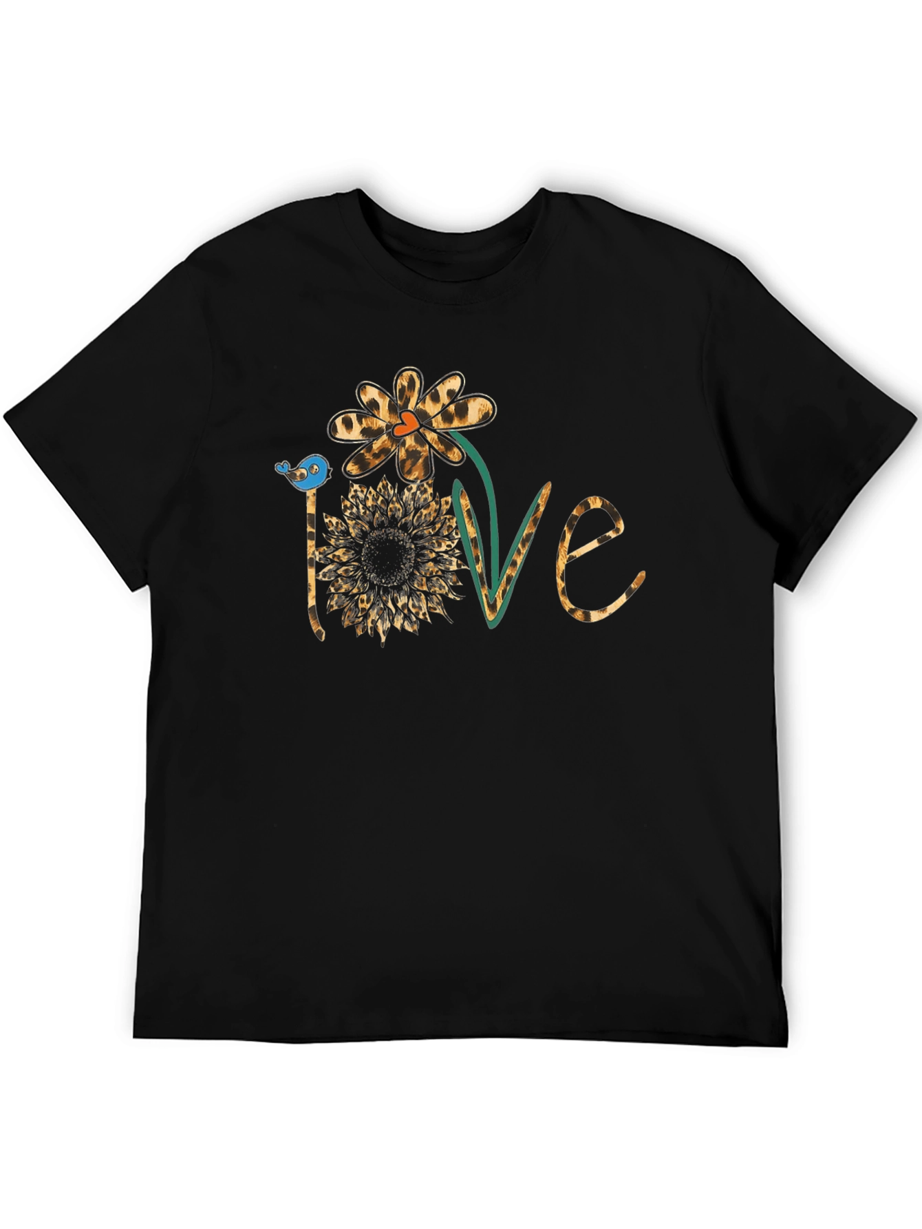 Love Leopard Sunflower Graphic Tee