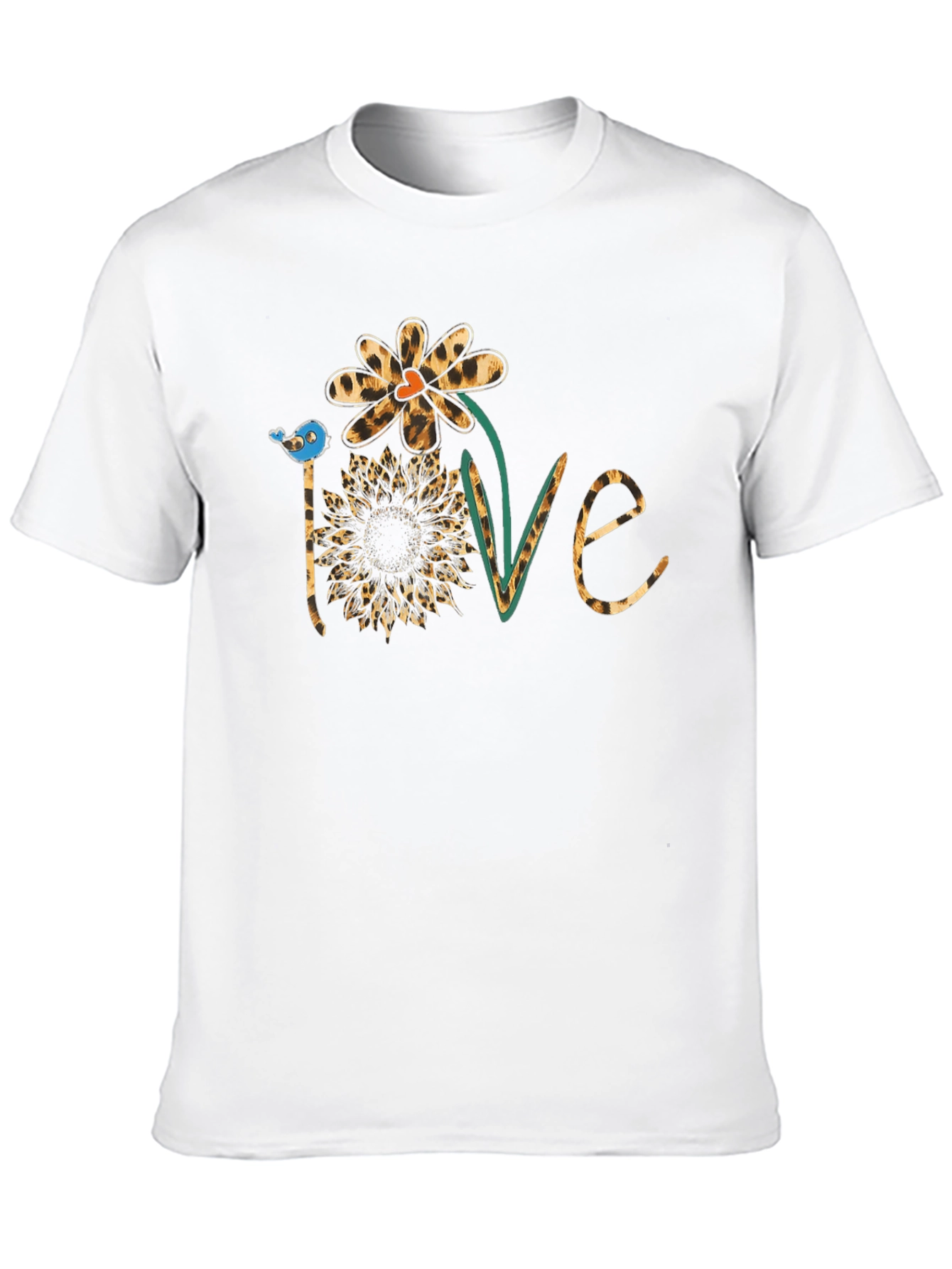 Love Leopard Sunflower Graphic Tee