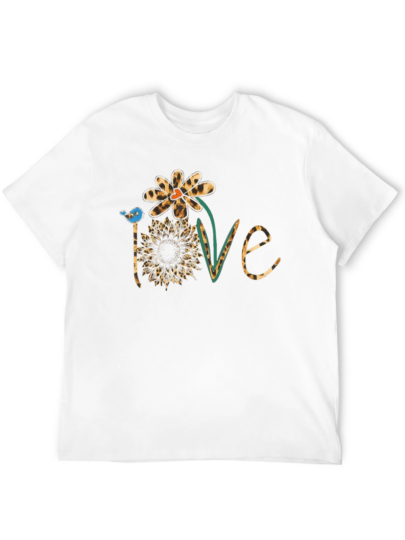 Love Leopard Sunflower Graphic Tee