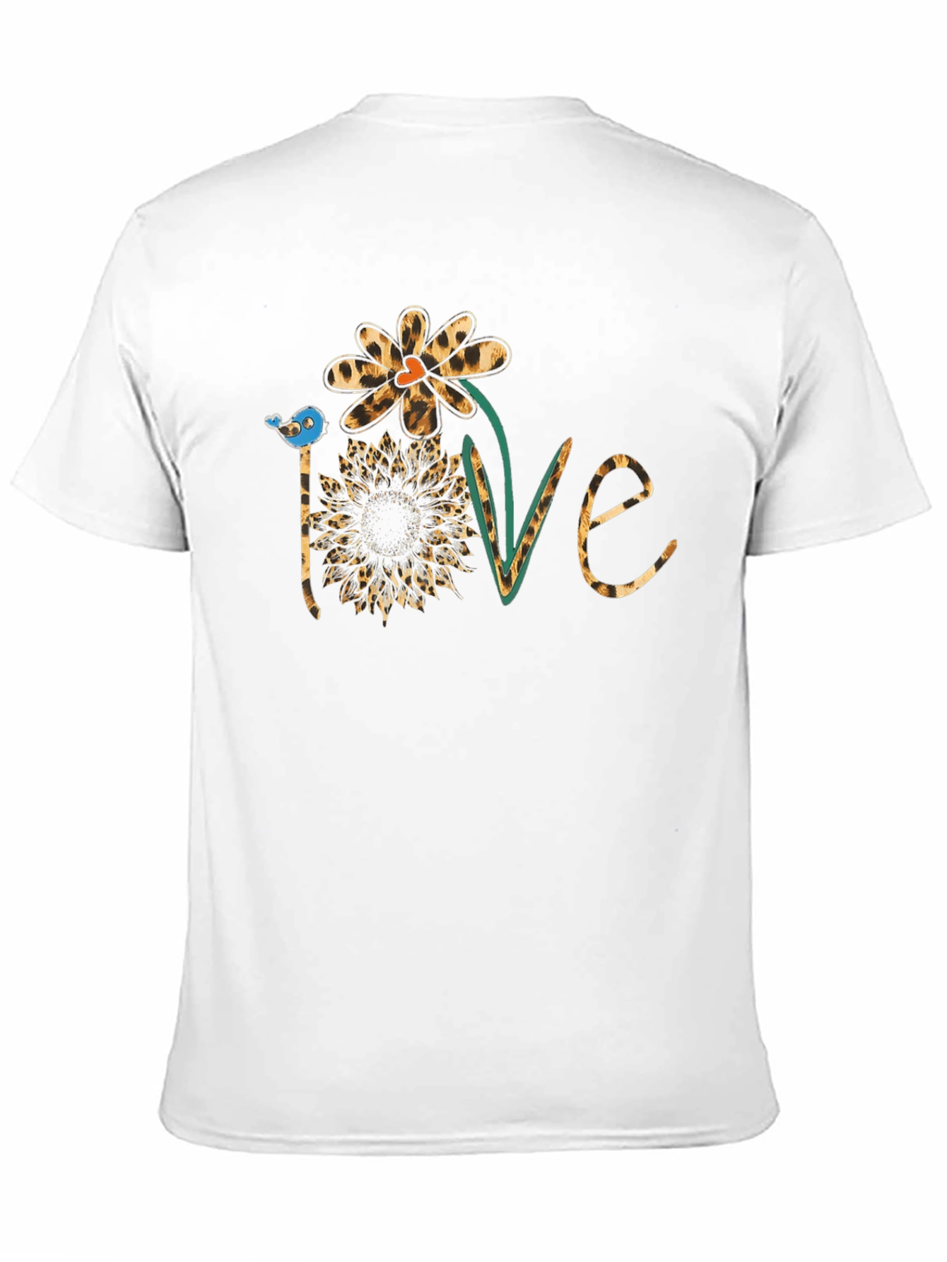 Love Leopard Sunflower Graphic Tee