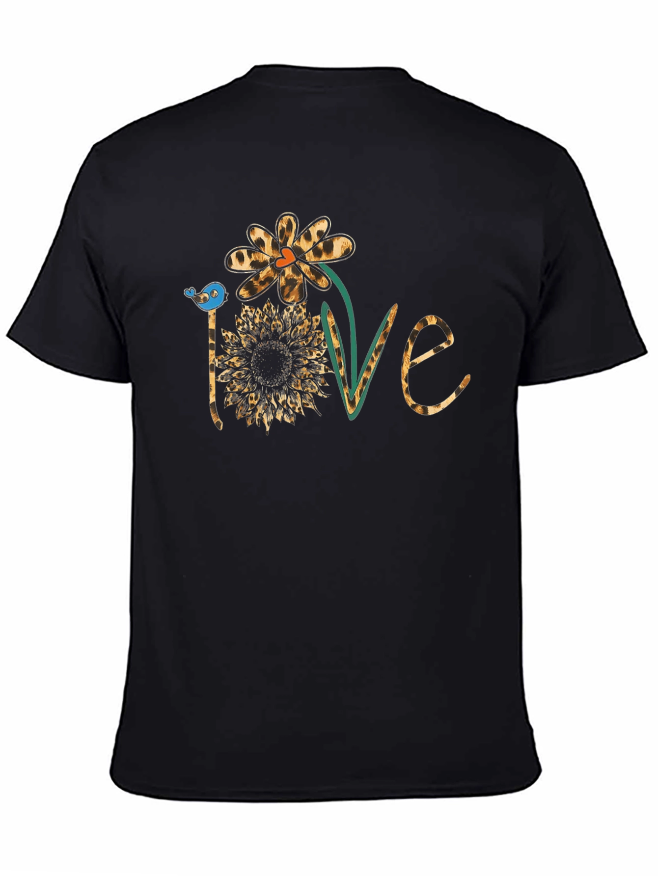 Love Leopard Sunflower Graphic Tee
