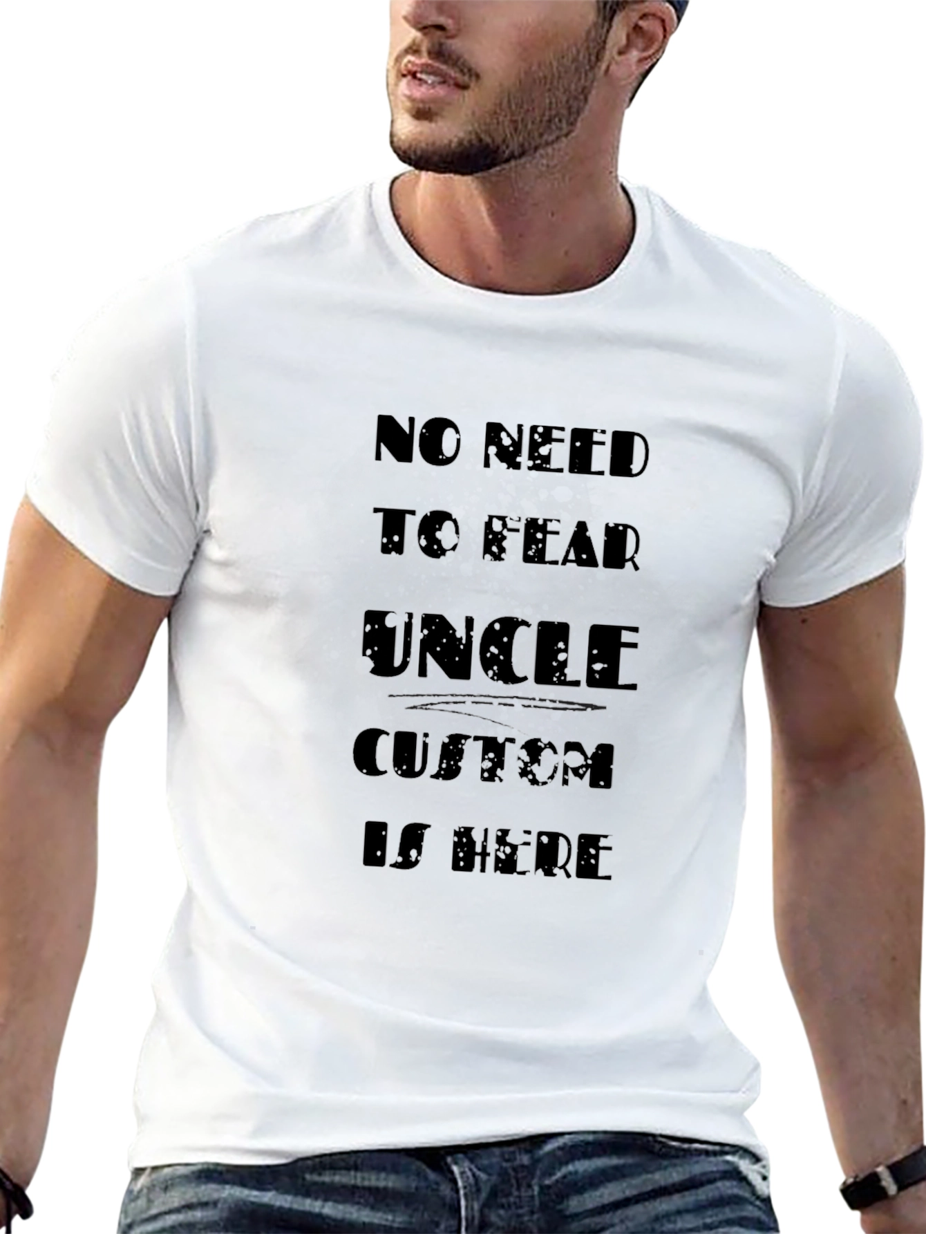 No Need To Fear Uncle Is Here Black T-Shirt