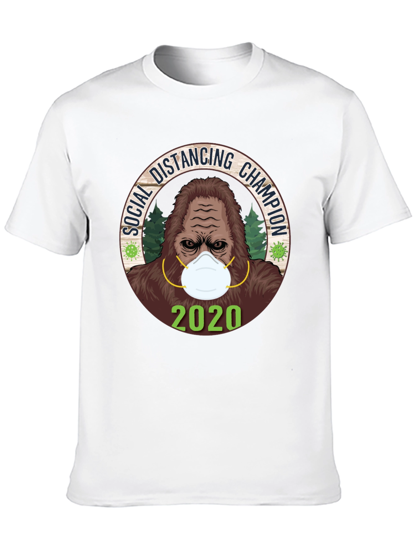 Social Distancing Champion Tee - 2020 Bigfoot Mask