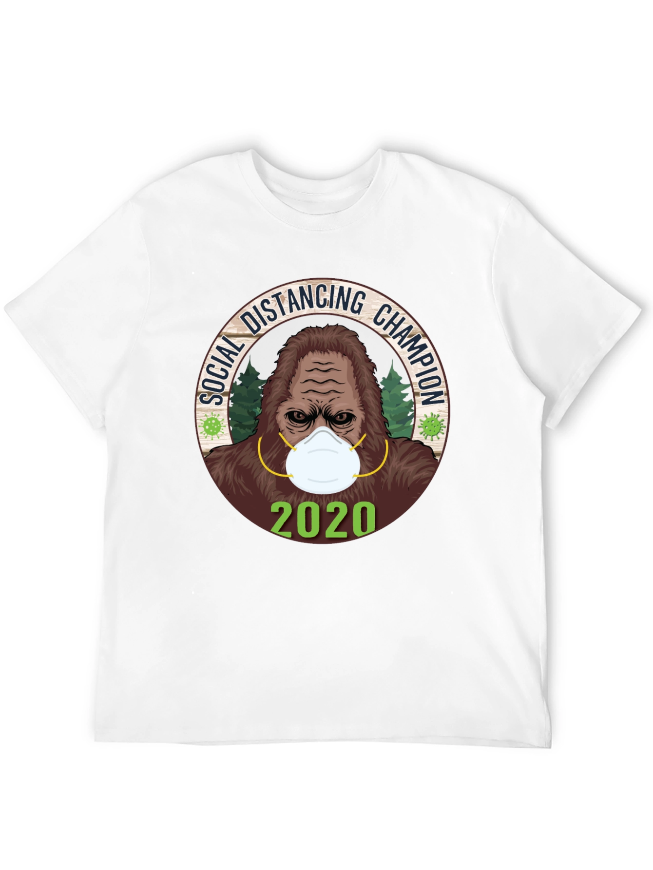 Social Distancing Champion Tee - 2020 Bigfoot Mask