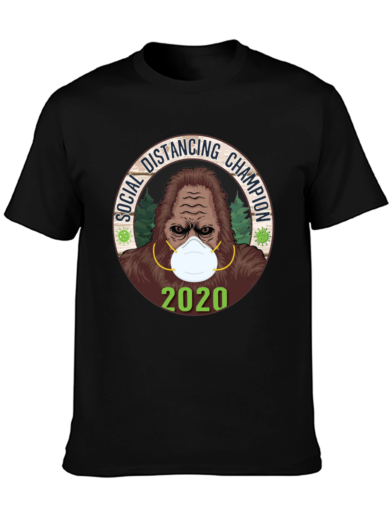 Social Distancing Champion Tee - 2020 Bigfoot Mask