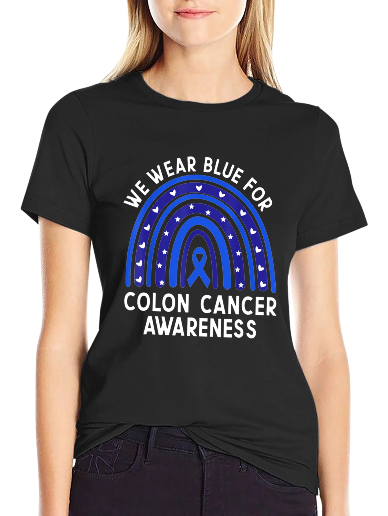 Colon Cancer Awareness Rainbow T-Shirt