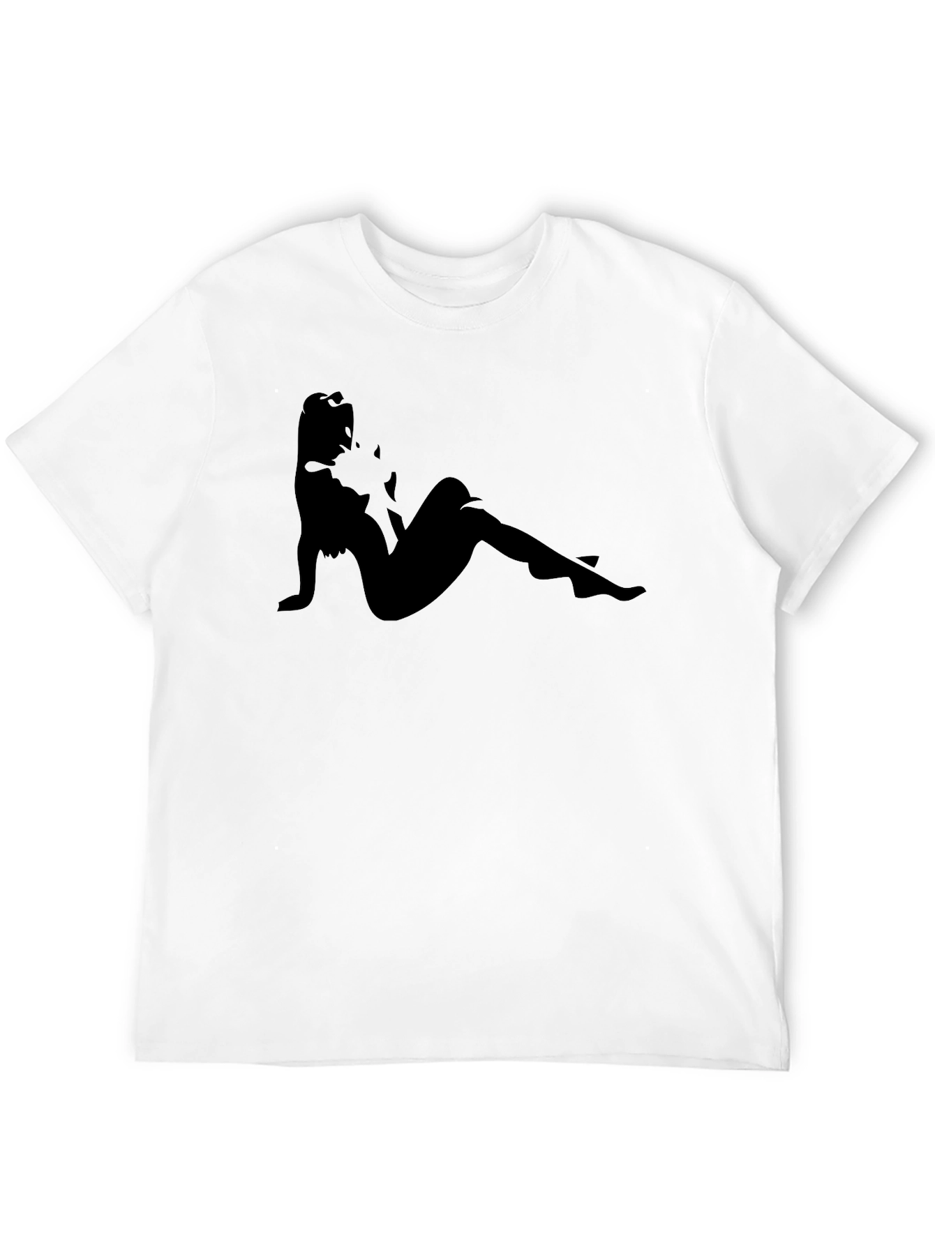 Black Graphic Tee - Silhouette Print