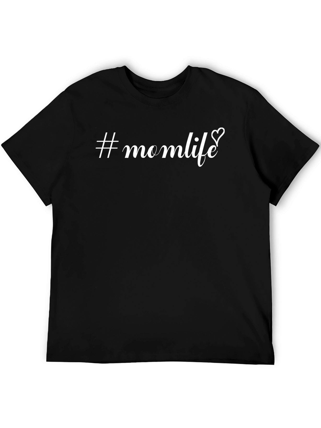 #Momlife Graphic Tee - Black