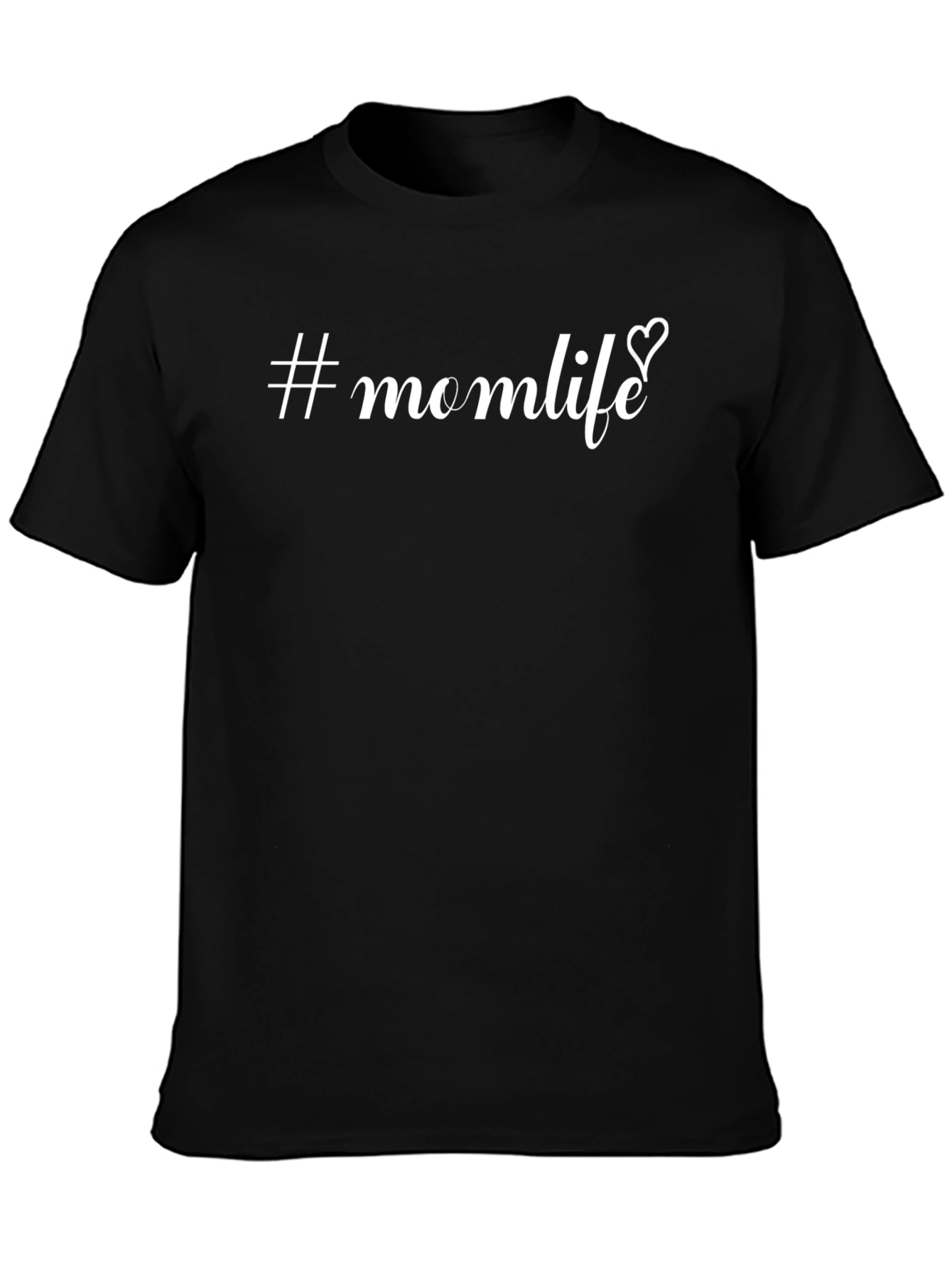 #Momlife Graphic Tee - Black
