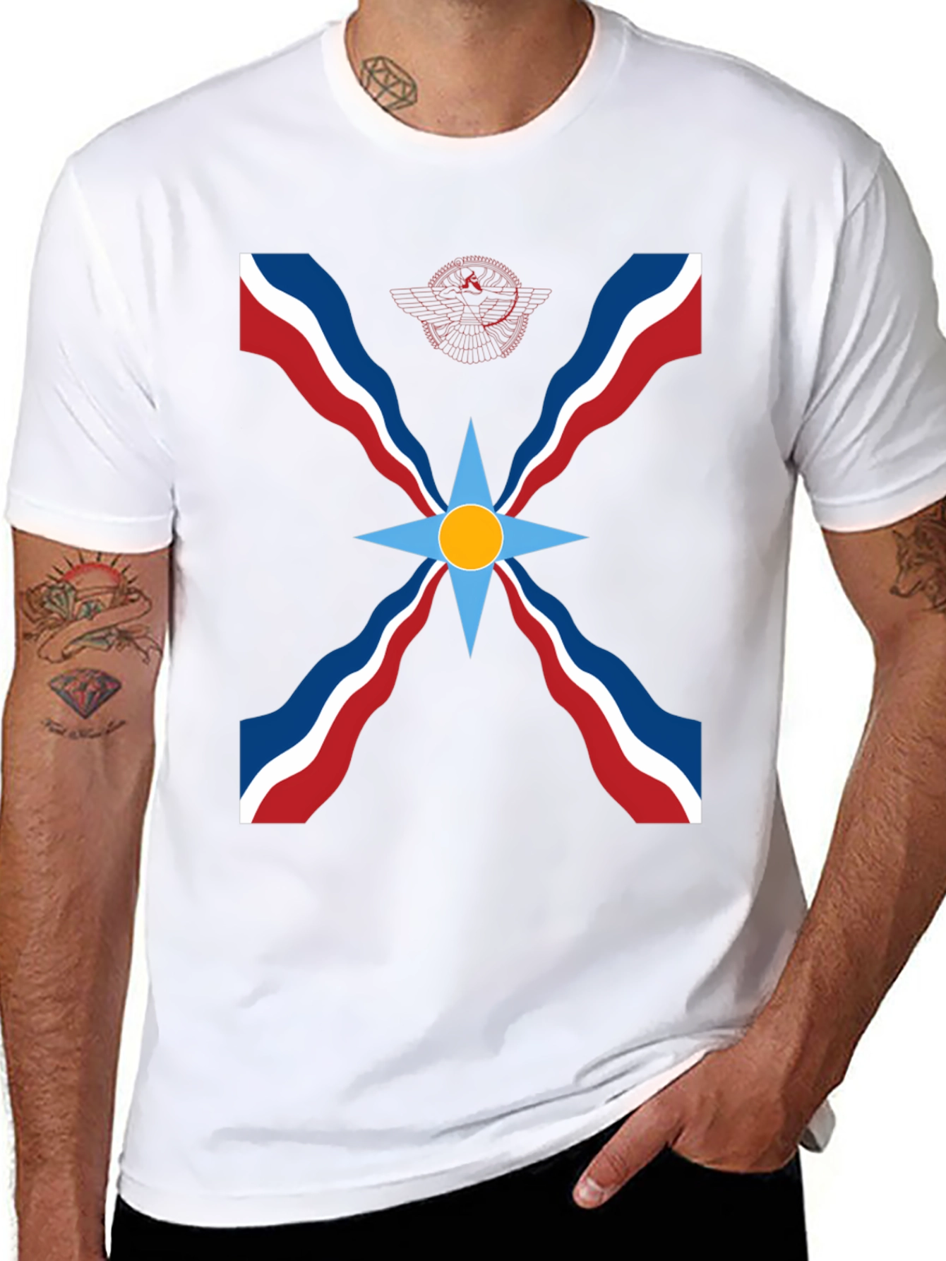 Assyrian Flag T-Shirt - Black