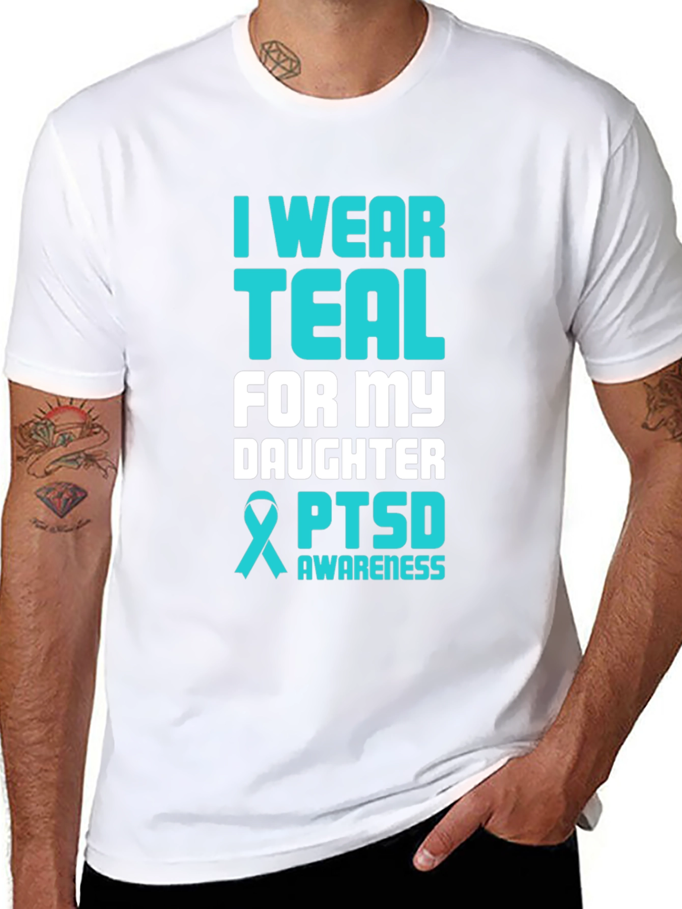 Teal PTSD Awareness Graphic T-Shirt