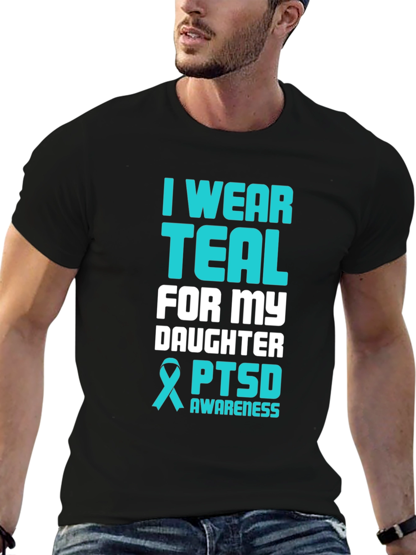 Teal PTSD Awareness Graphic T-Shirt