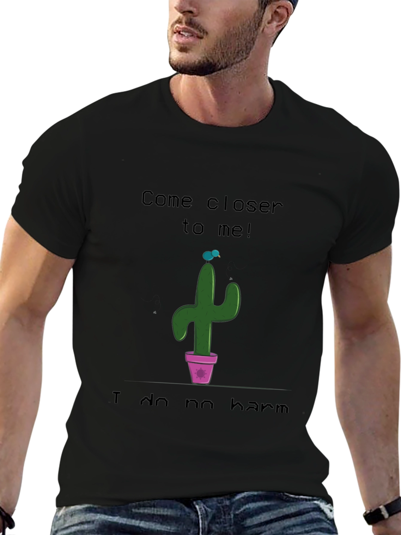 Come Closer Cactus Graphic T-Shirt