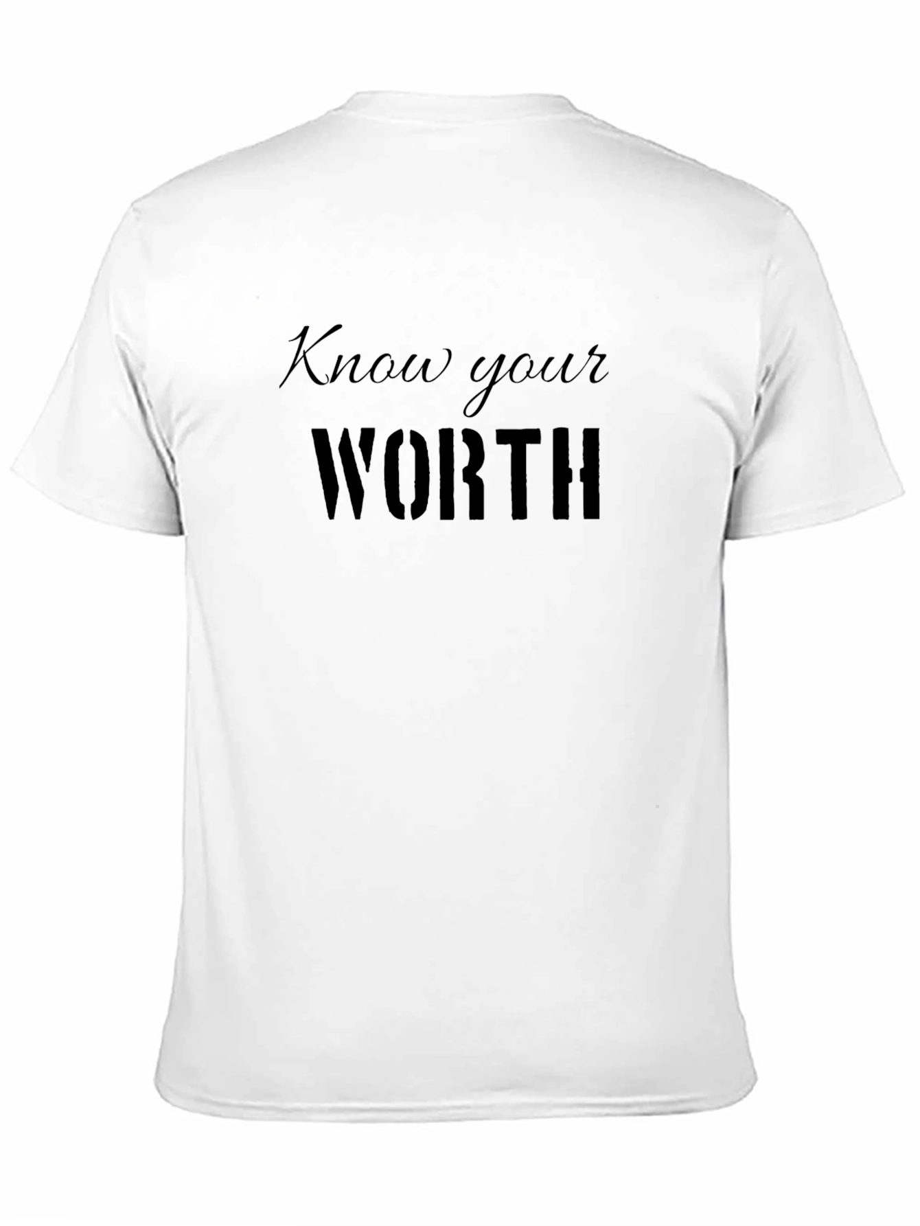 Know Your Worth Black Graphic Tee