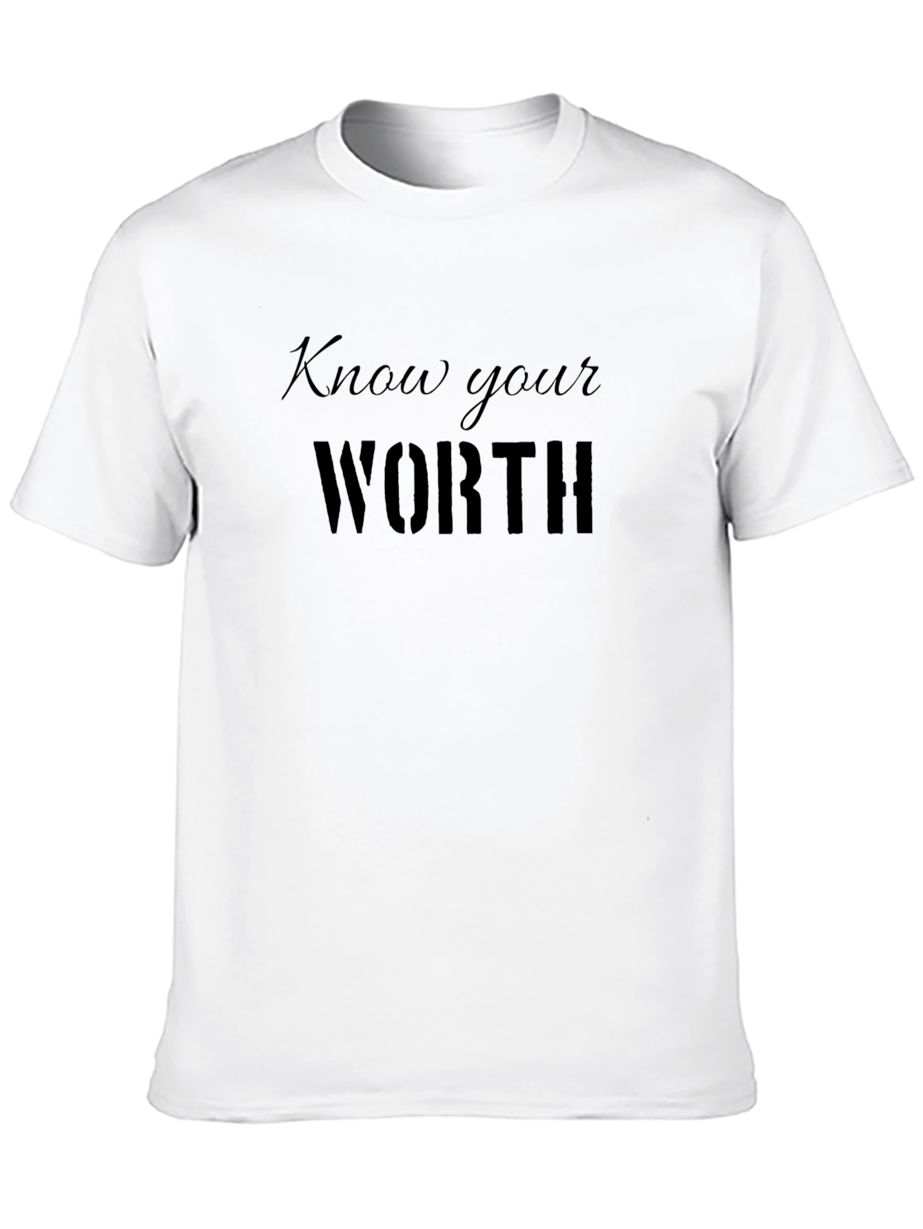 Know Your Worth Black Graphic Tee