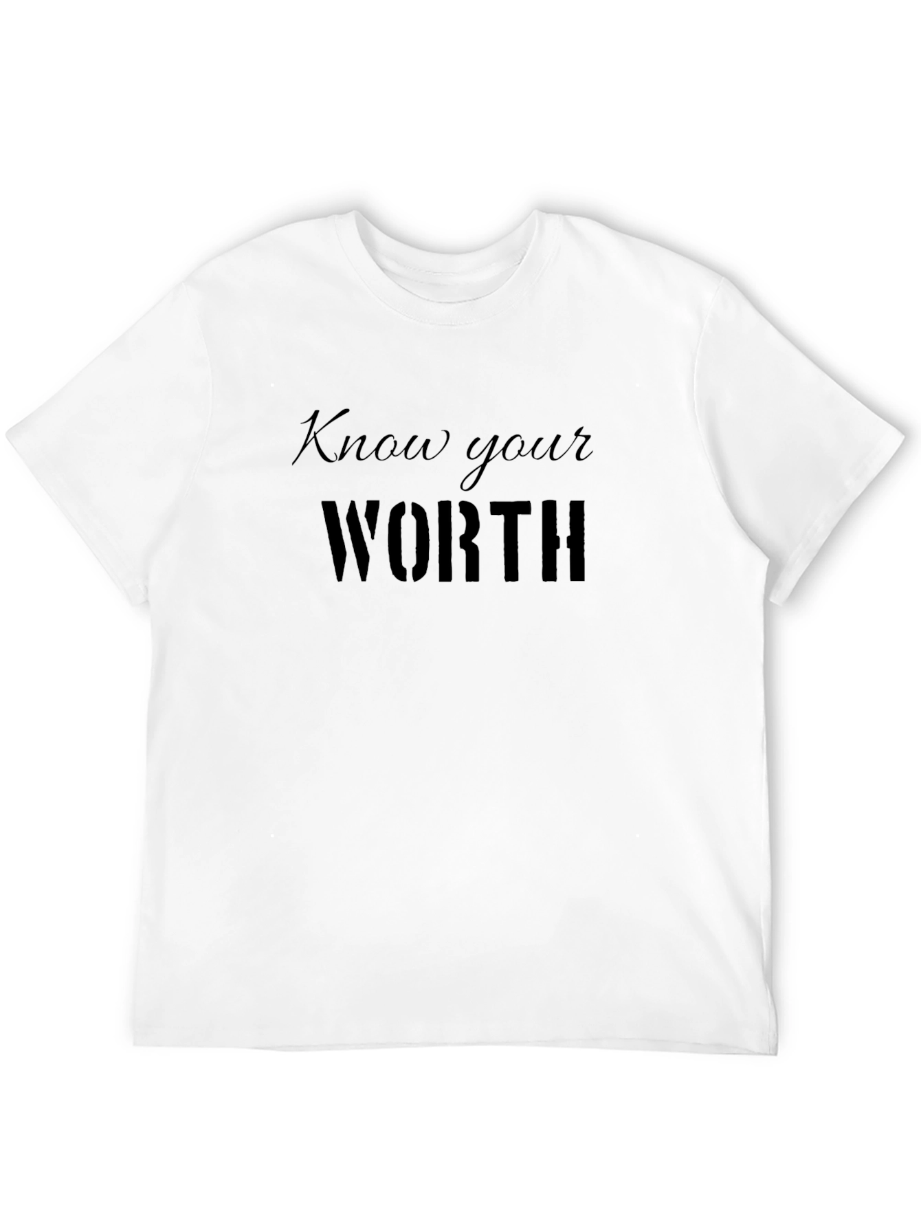 Know Your Worth Black Graphic Tee