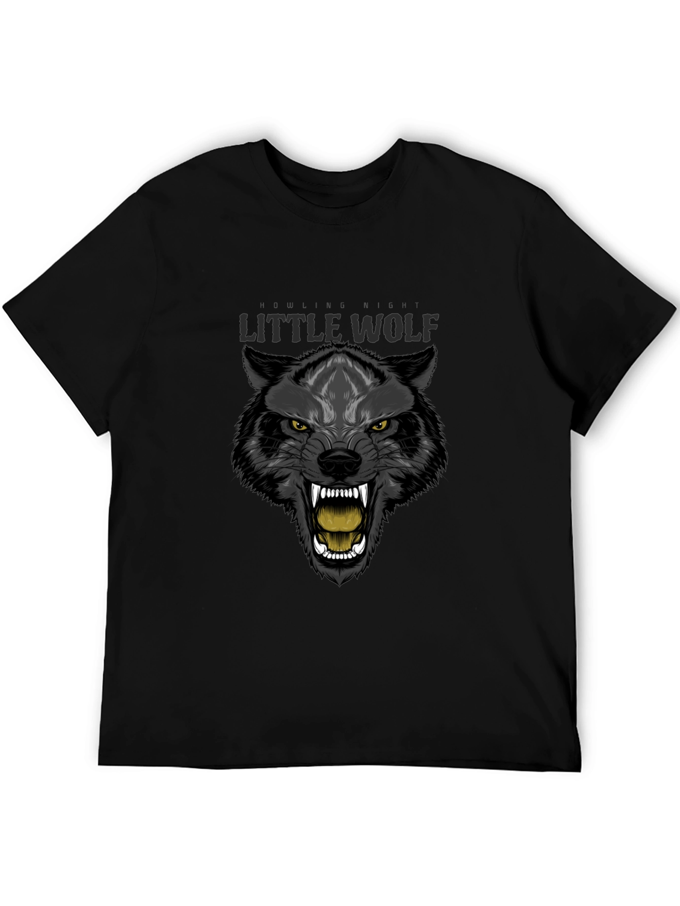 Little Wolf Graphic T-Shirt - Fierce Animal Print