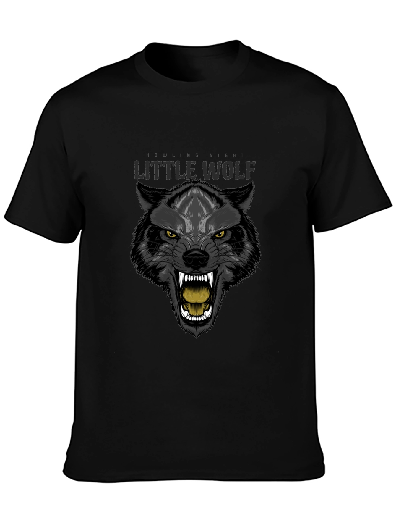 Little Wolf Graphic T-Shirt - Fierce Animal Print