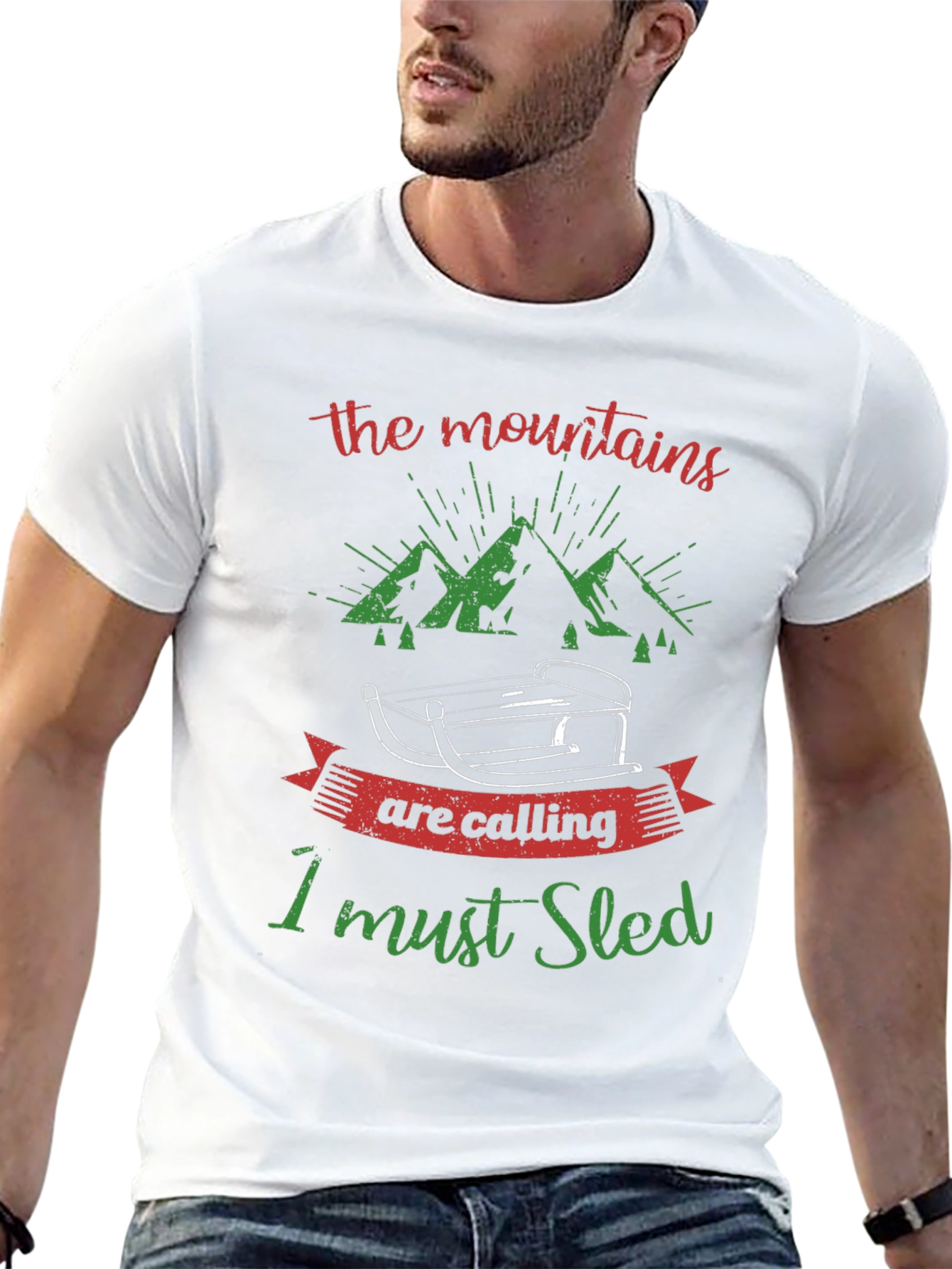 Mountains are Calling Sledding T-Shirt