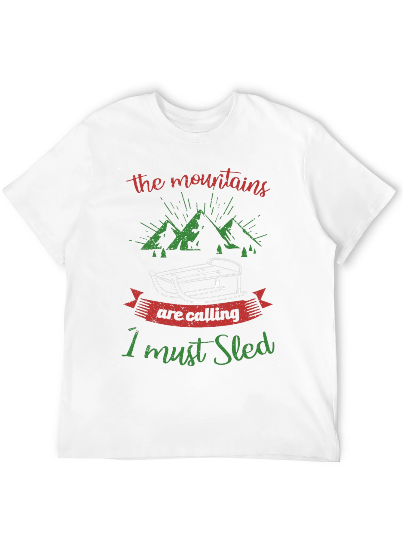 Mountains are Calling Sledding T-Shirt