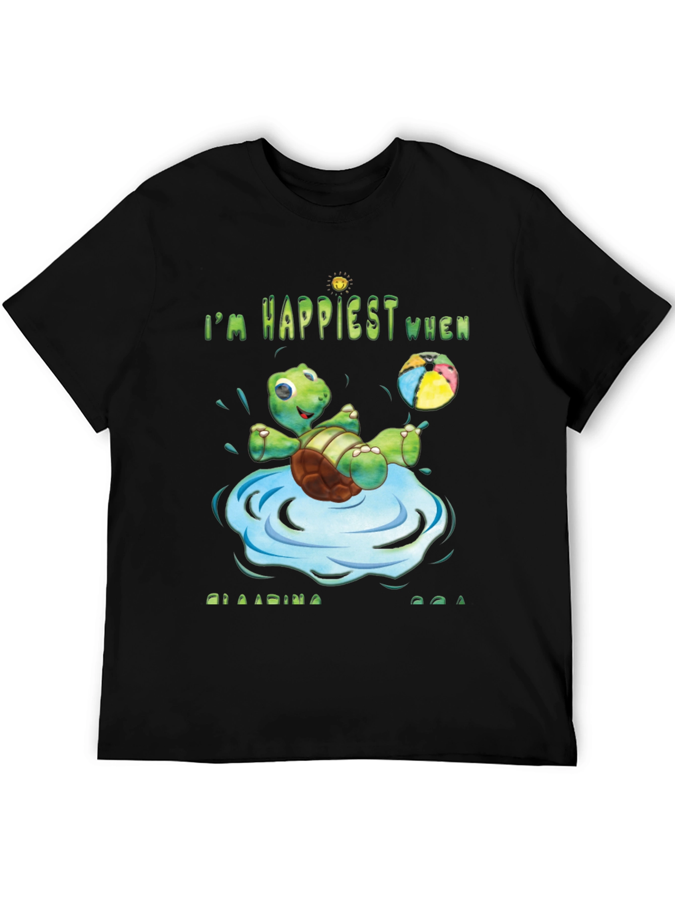 Happy Turtle Beach Ball T-Shirt
