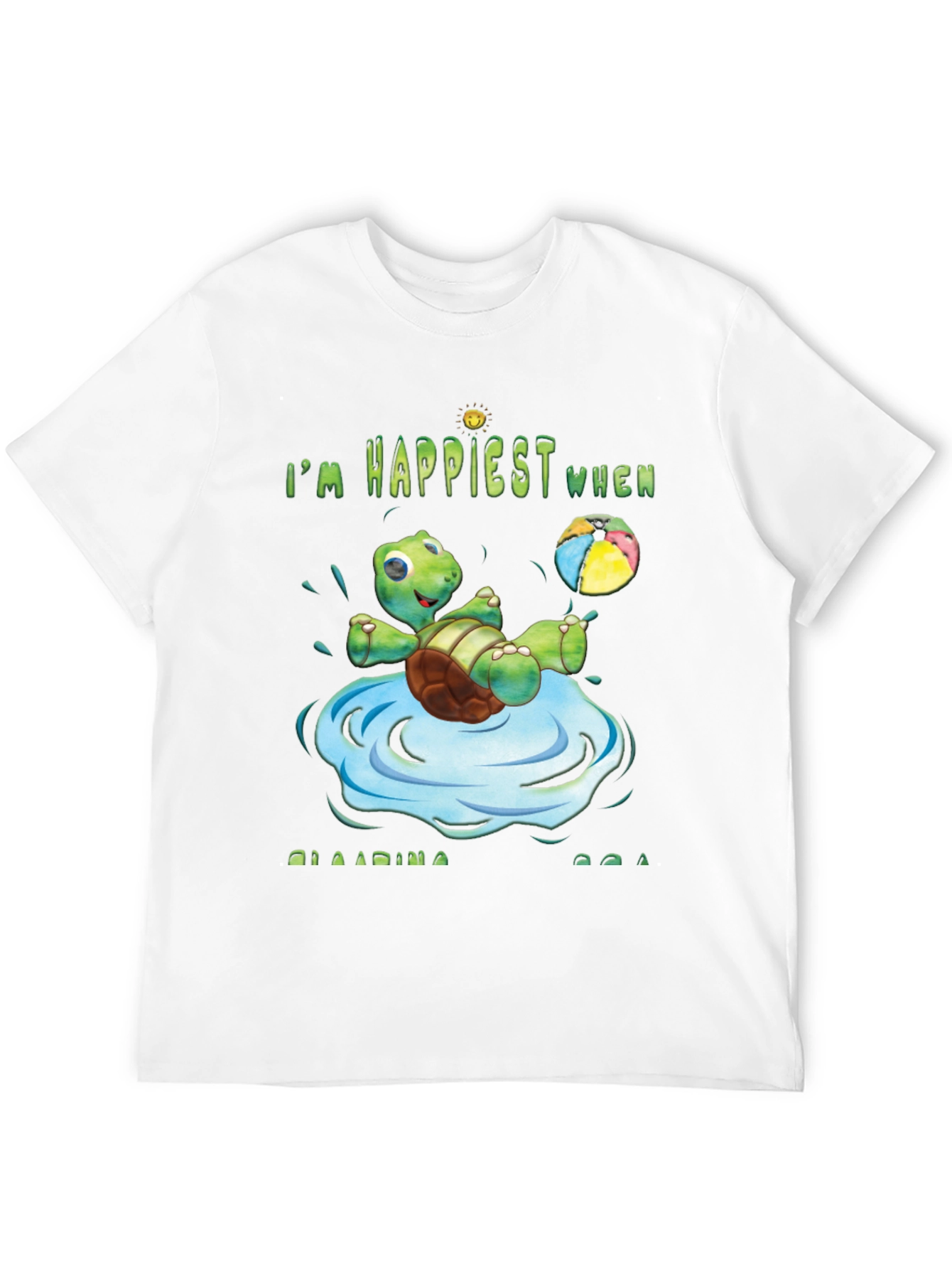 Happy Turtle Beach Ball T-Shirt