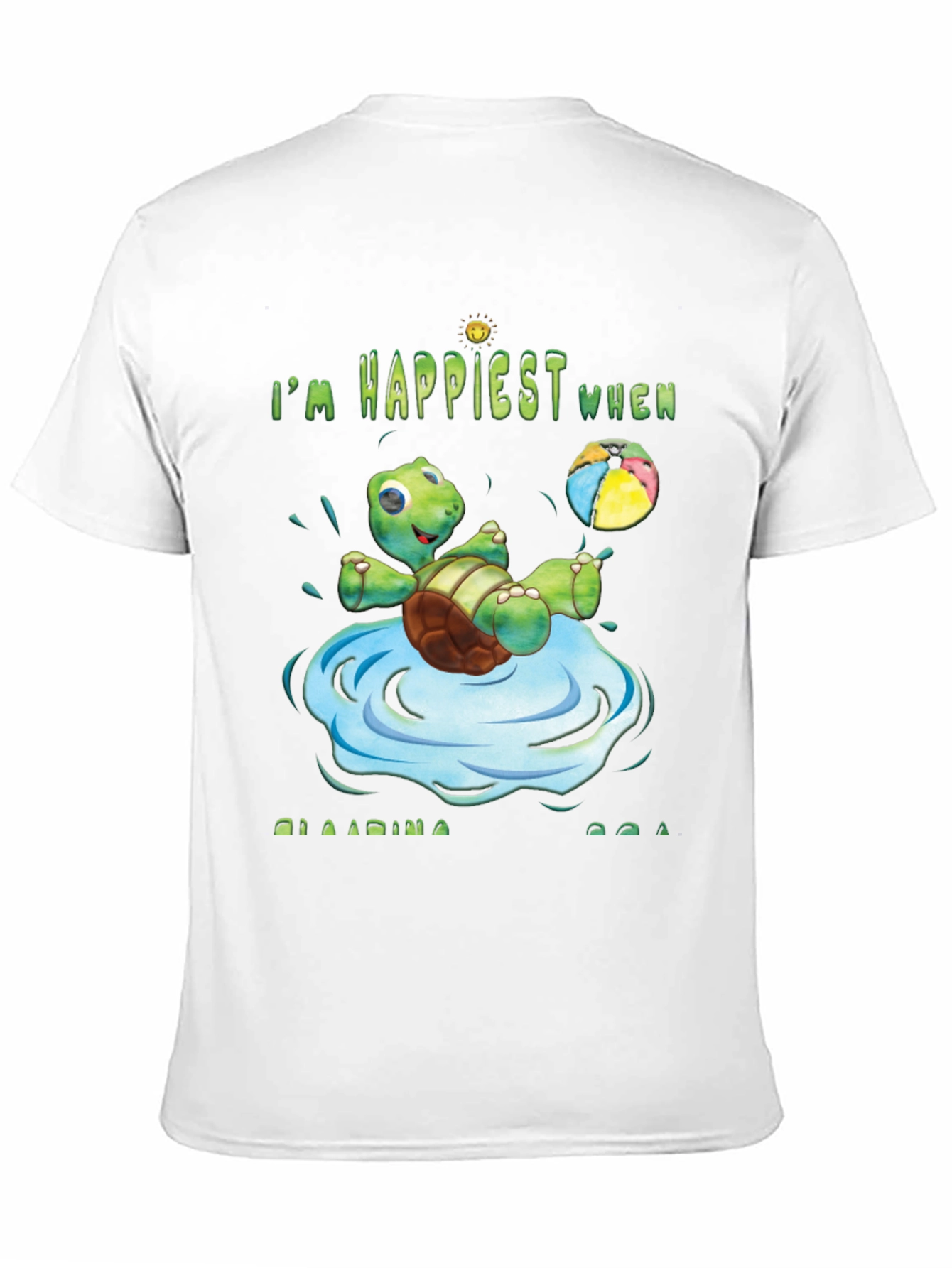 Happy Turtle Beach Ball T-Shirt