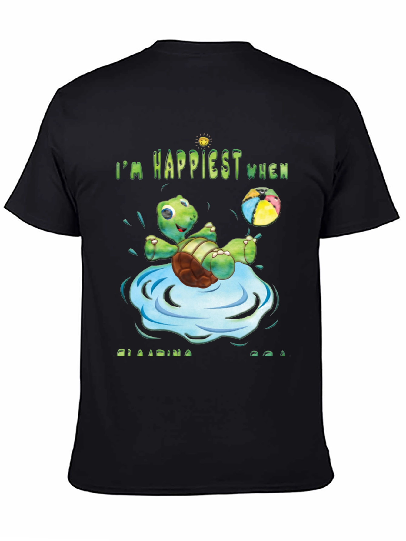 Happy Turtle Beach Ball T-Shirt